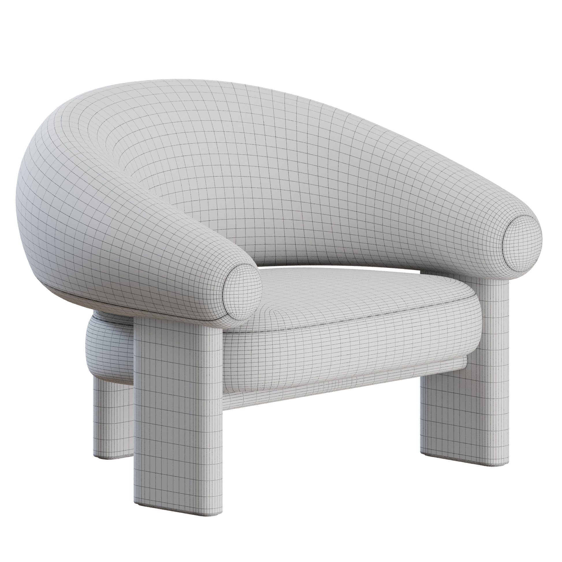 Bracci Armchair by Van Rossum 3D Model