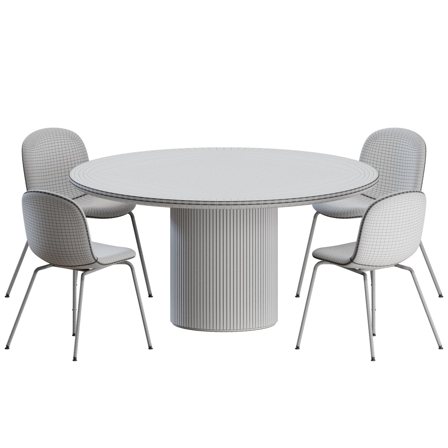 Brim Chair Moon Table by Gubi 3D Model