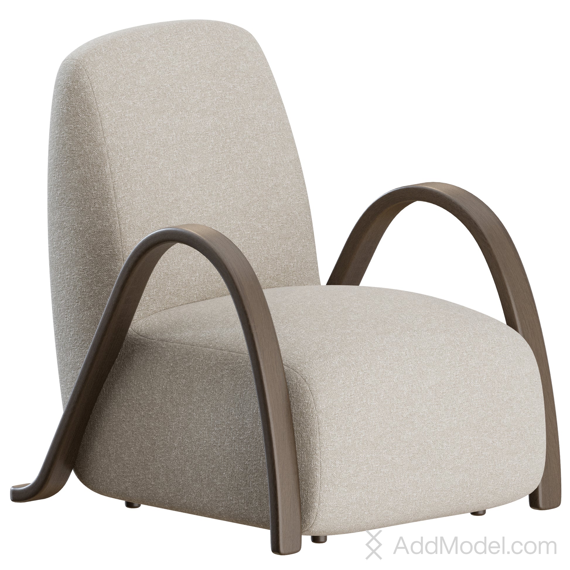 Buur Lounge Chair By Ferm Living 3D Model