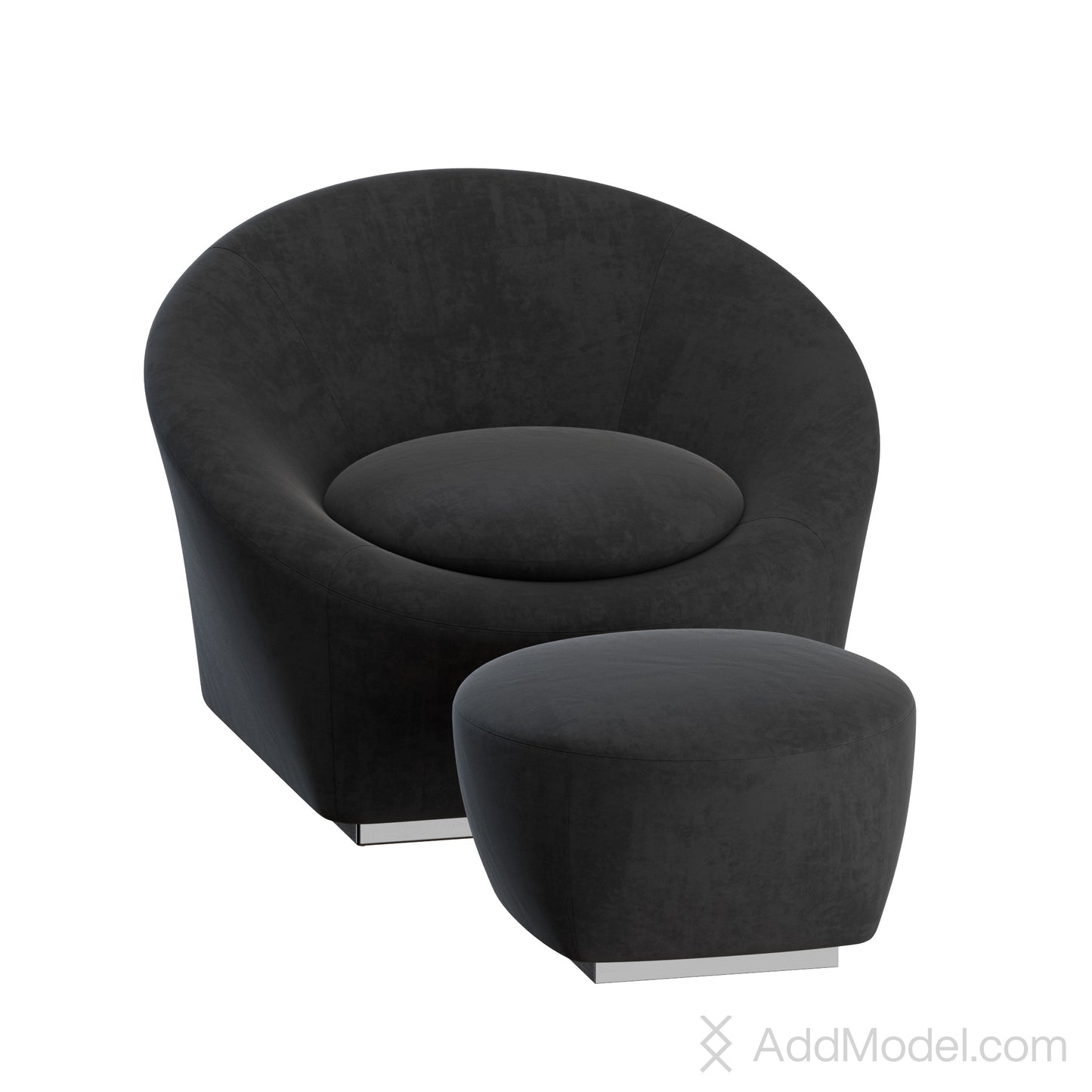 Capri Base Armchair By Minotti 3D Model