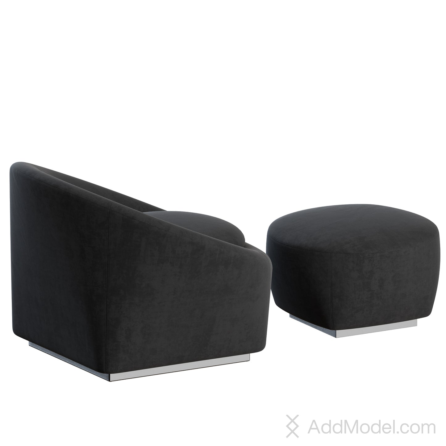 Capri Base Armchair By Minotti 3D Model