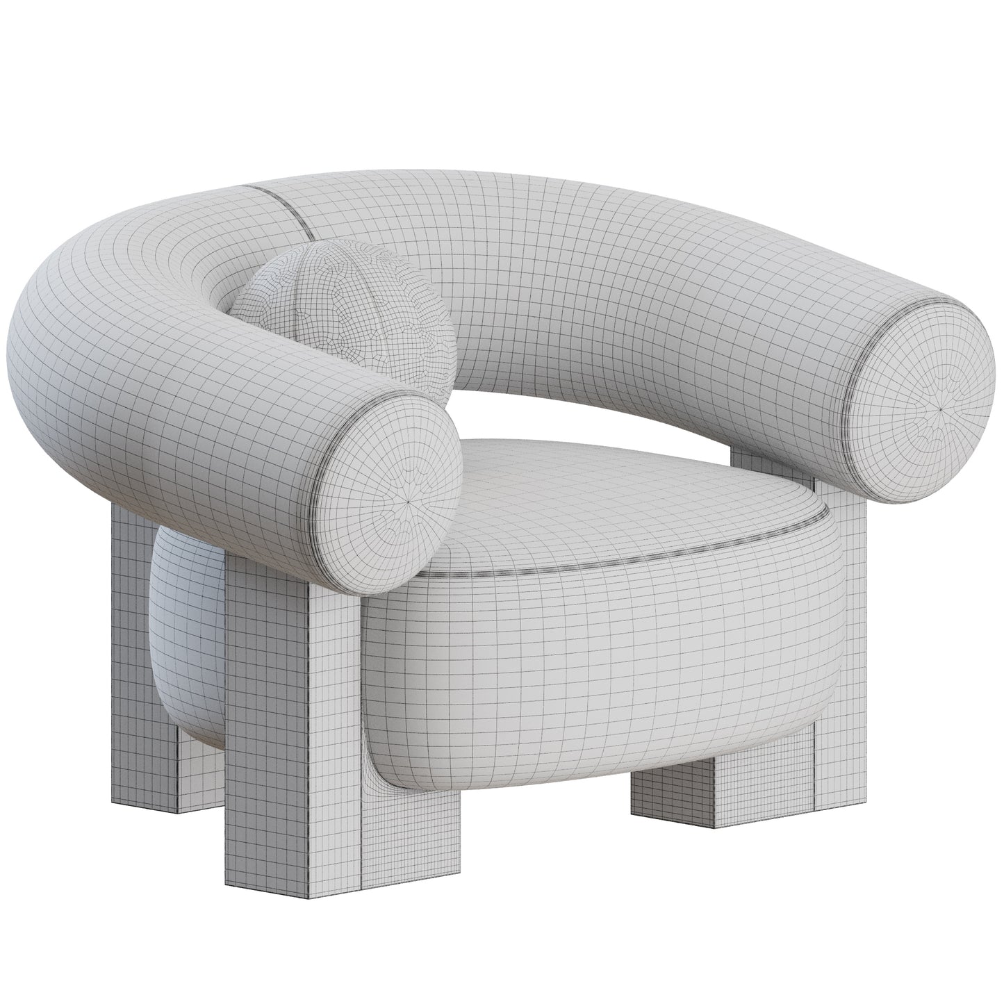 Cassette Armchair by Collector Group 3D Model