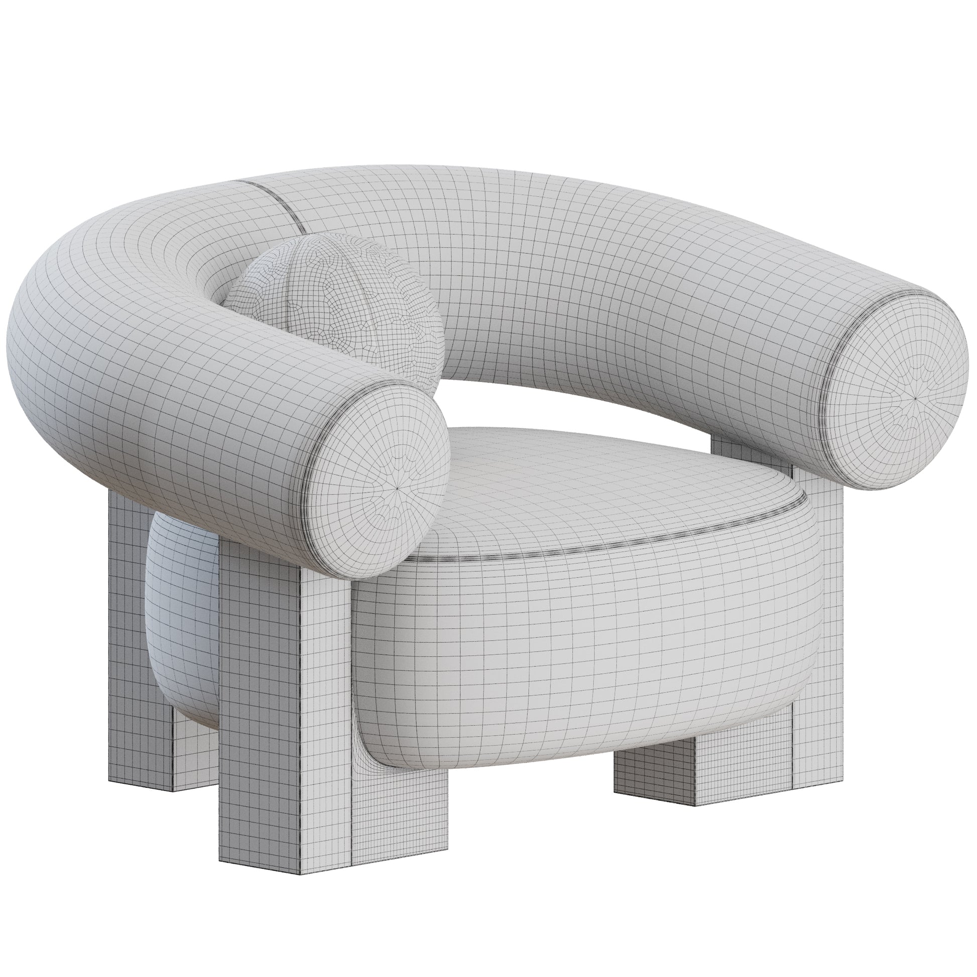 Cassette Armchair by Collector Group 3D Model