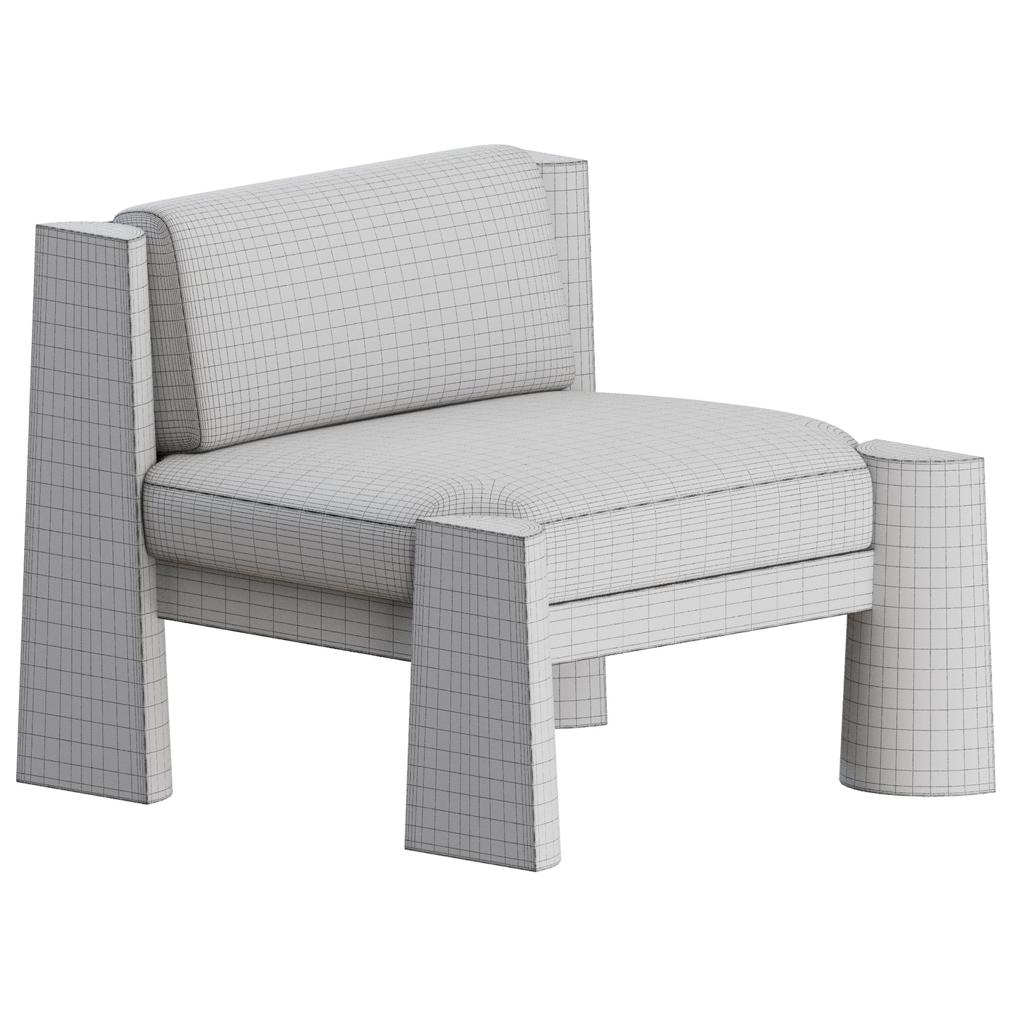 Chauffeuse 1976 Armchair by Nouveau Standard 3D Model