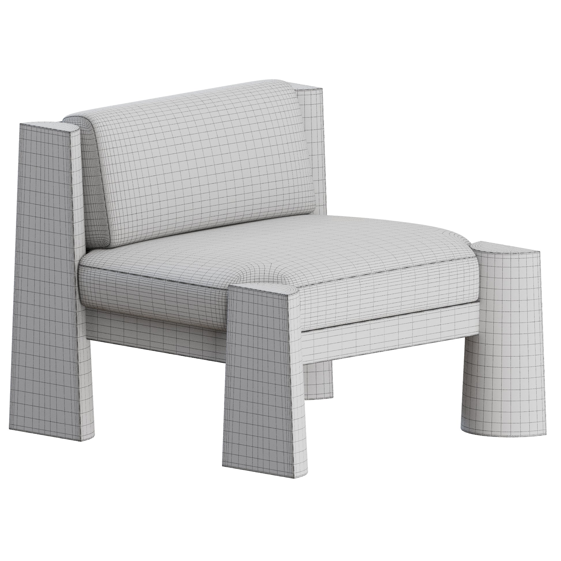 Chauffeuse 1976 Armchair by Nouveau Standard 3D Model