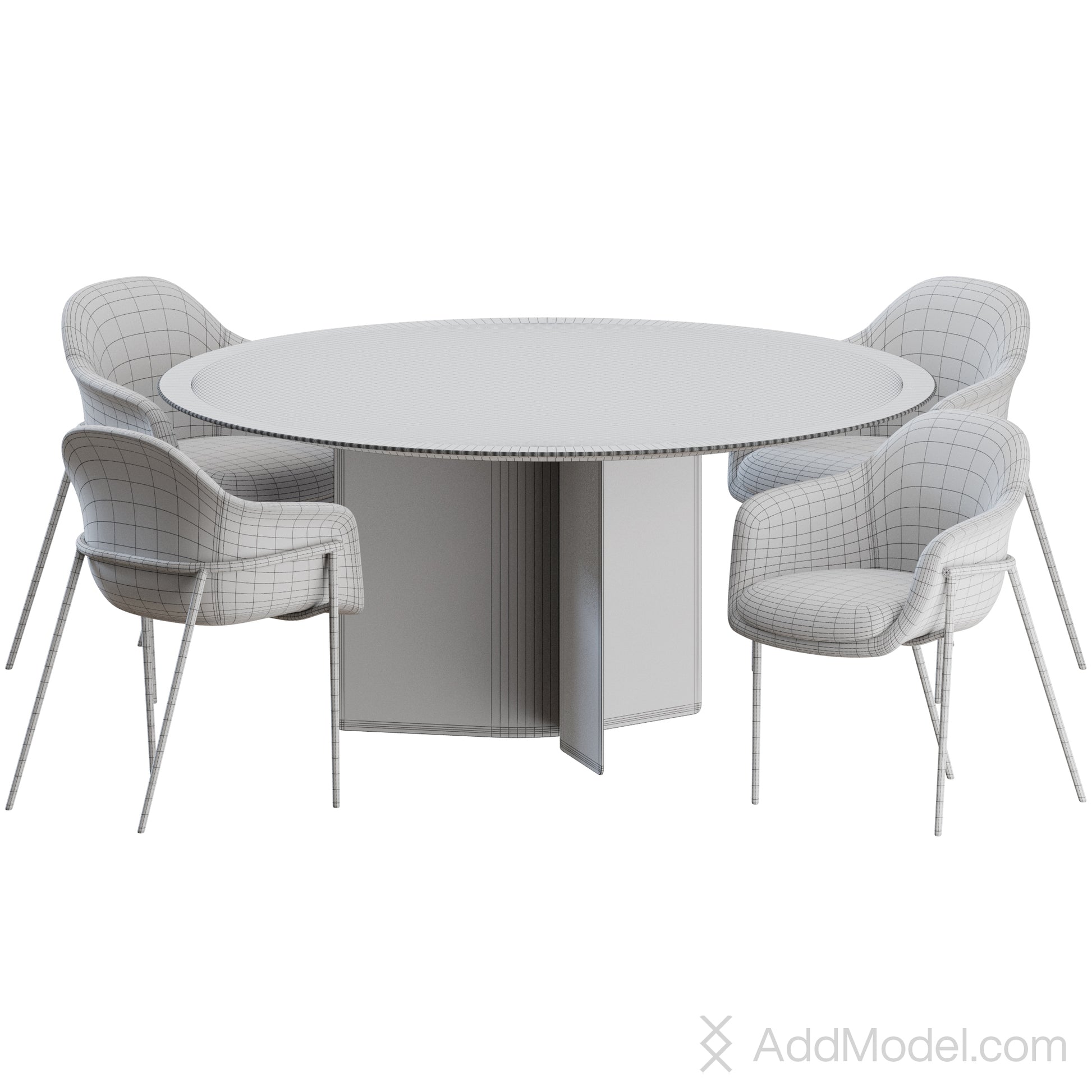 Chia Chair + Wave Table By Marelli 3D Model