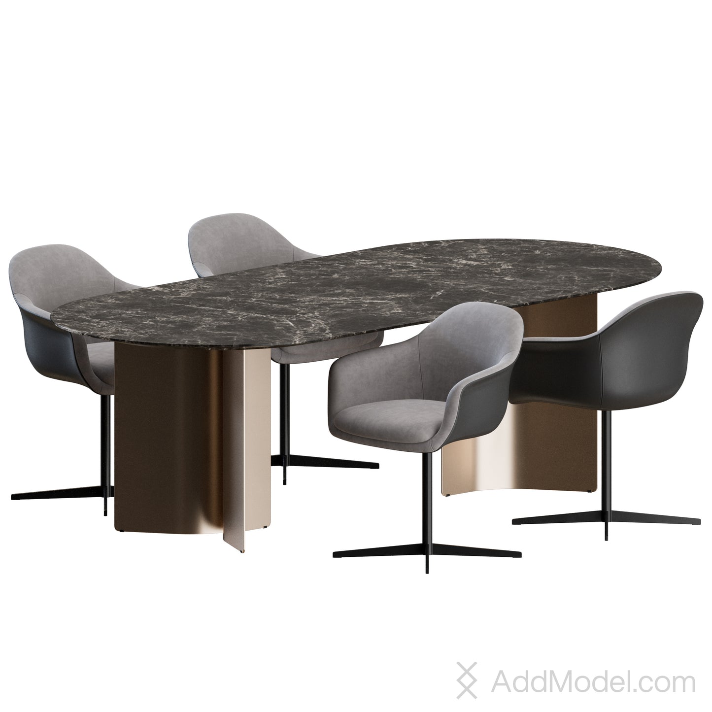 Chia Swivel Dining Set By Marelli 3D Model