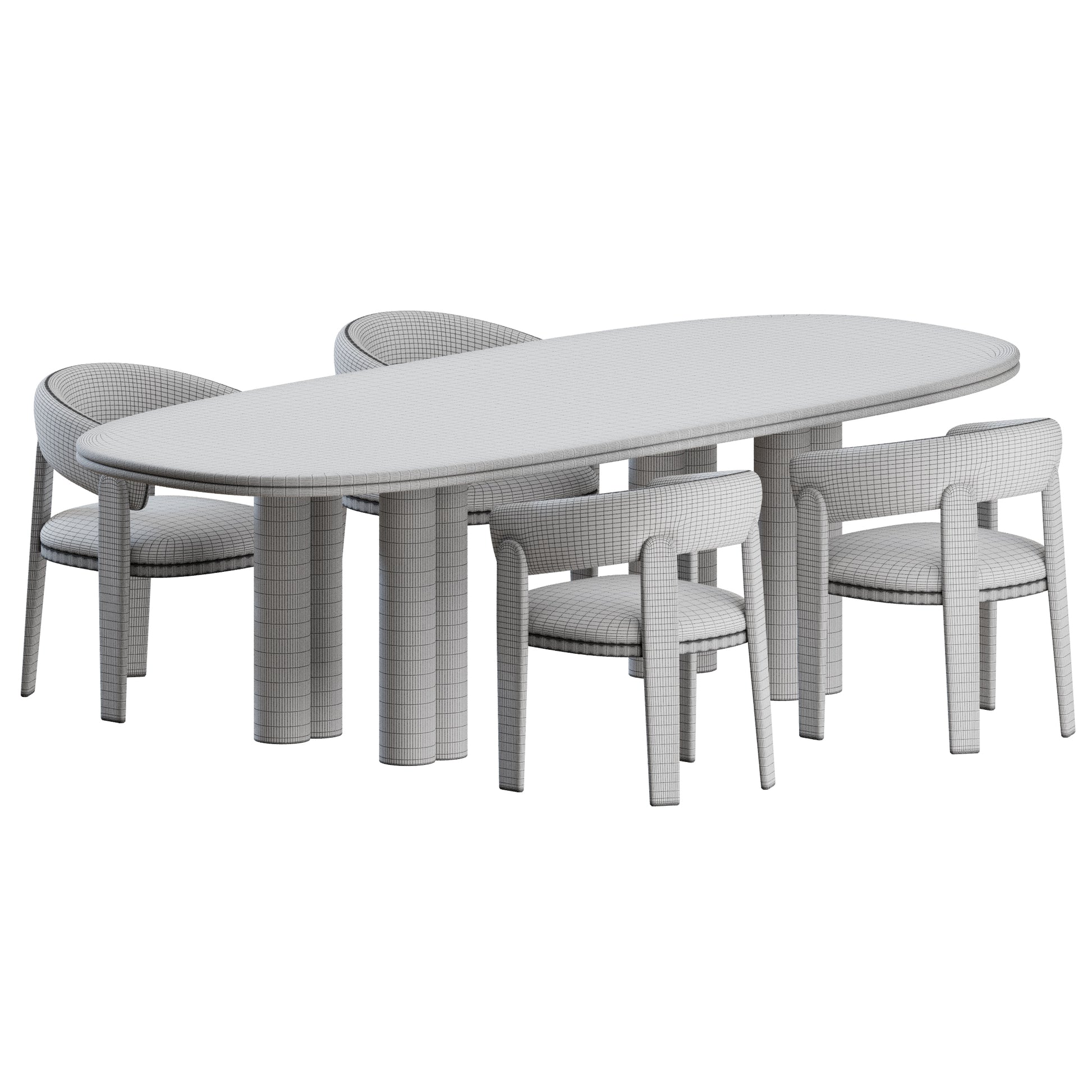 Chloe Chair Simmy Table by Giulio Marelli 3D Model