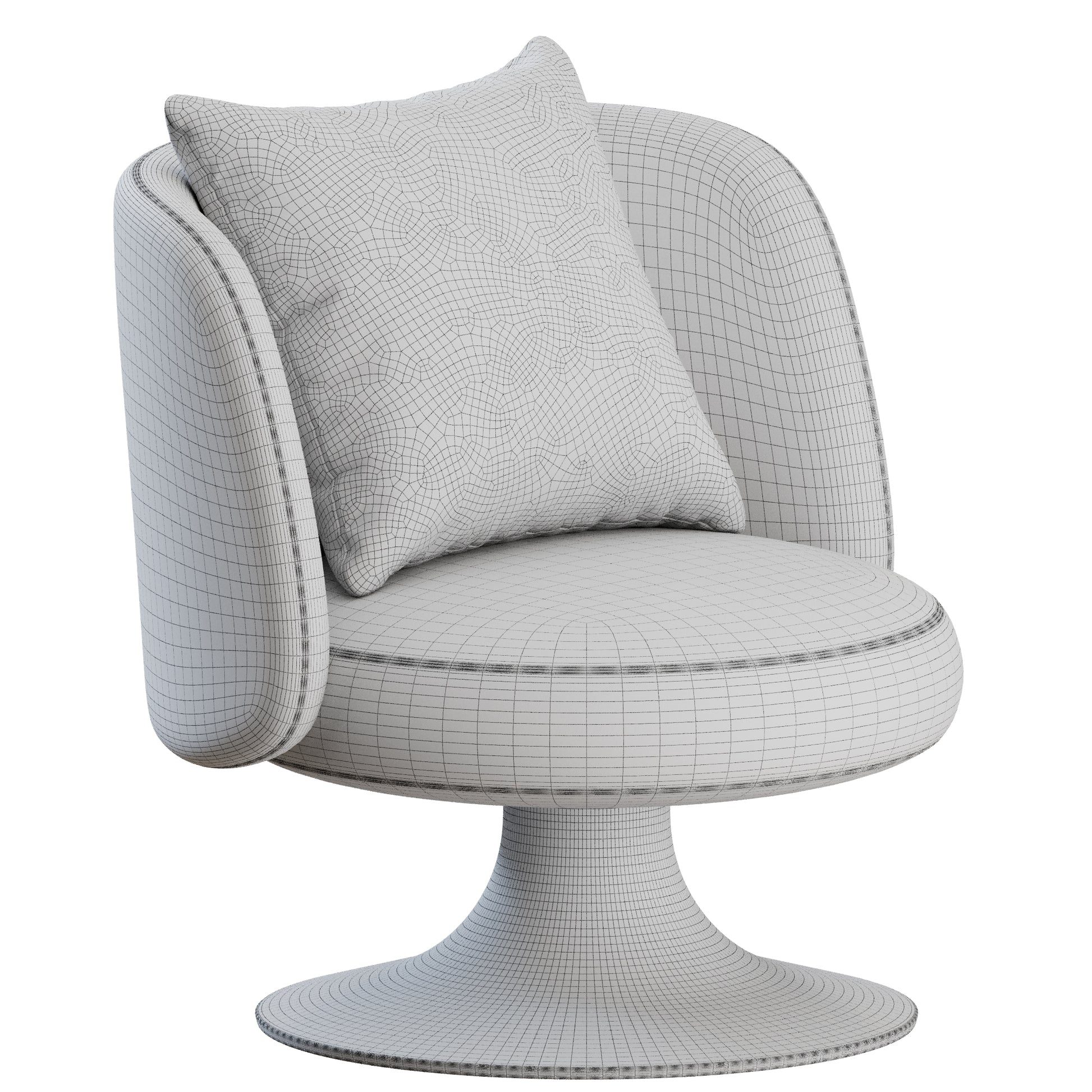 Choupette Armchair by Gallotti&Radice 3D Model