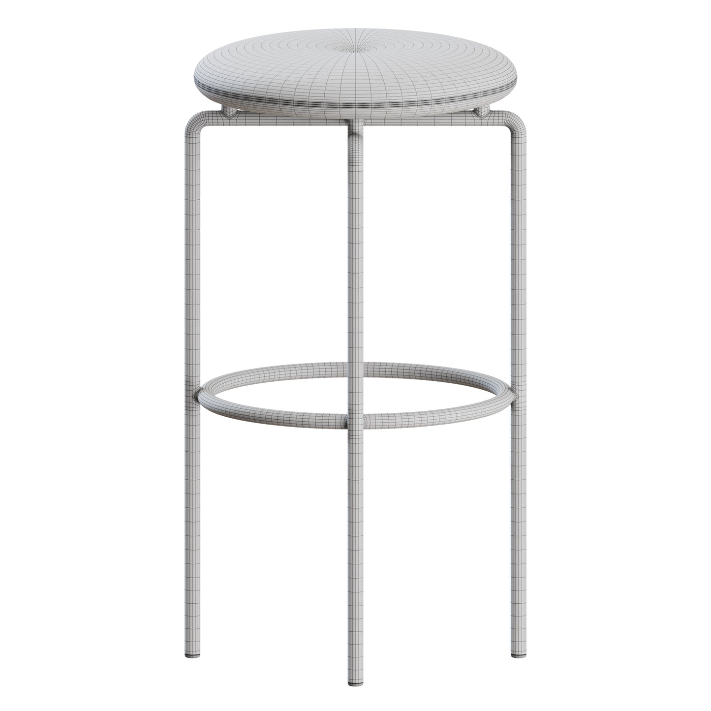 Circular Bar Stool by Bassam Fellows 3D Model