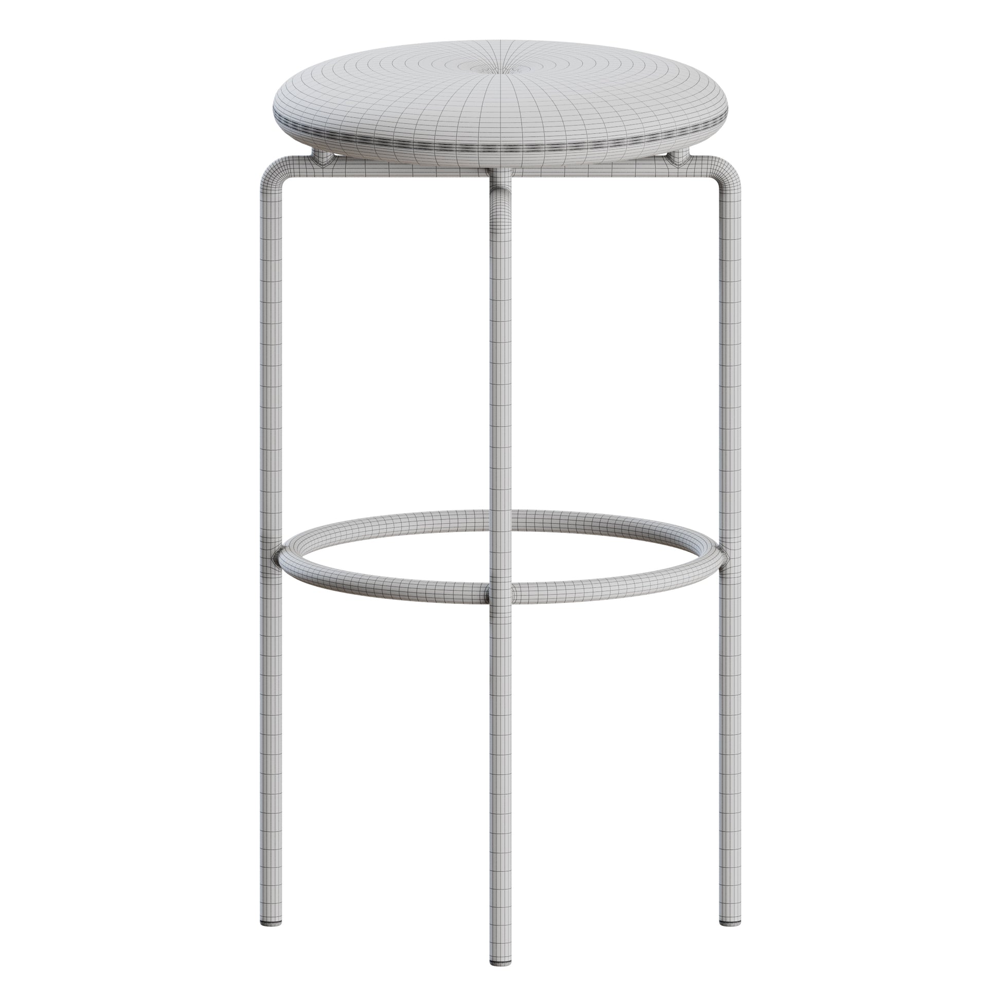 Circular Bar Stool by Bassam Fellows 3D Model