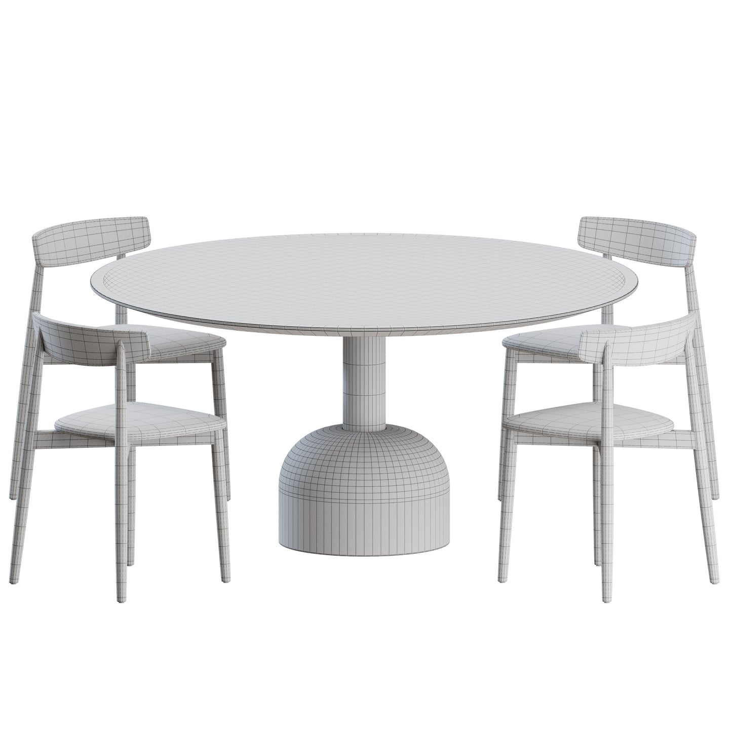 Claretta Chair Illo Table by Miniforms 3D Model