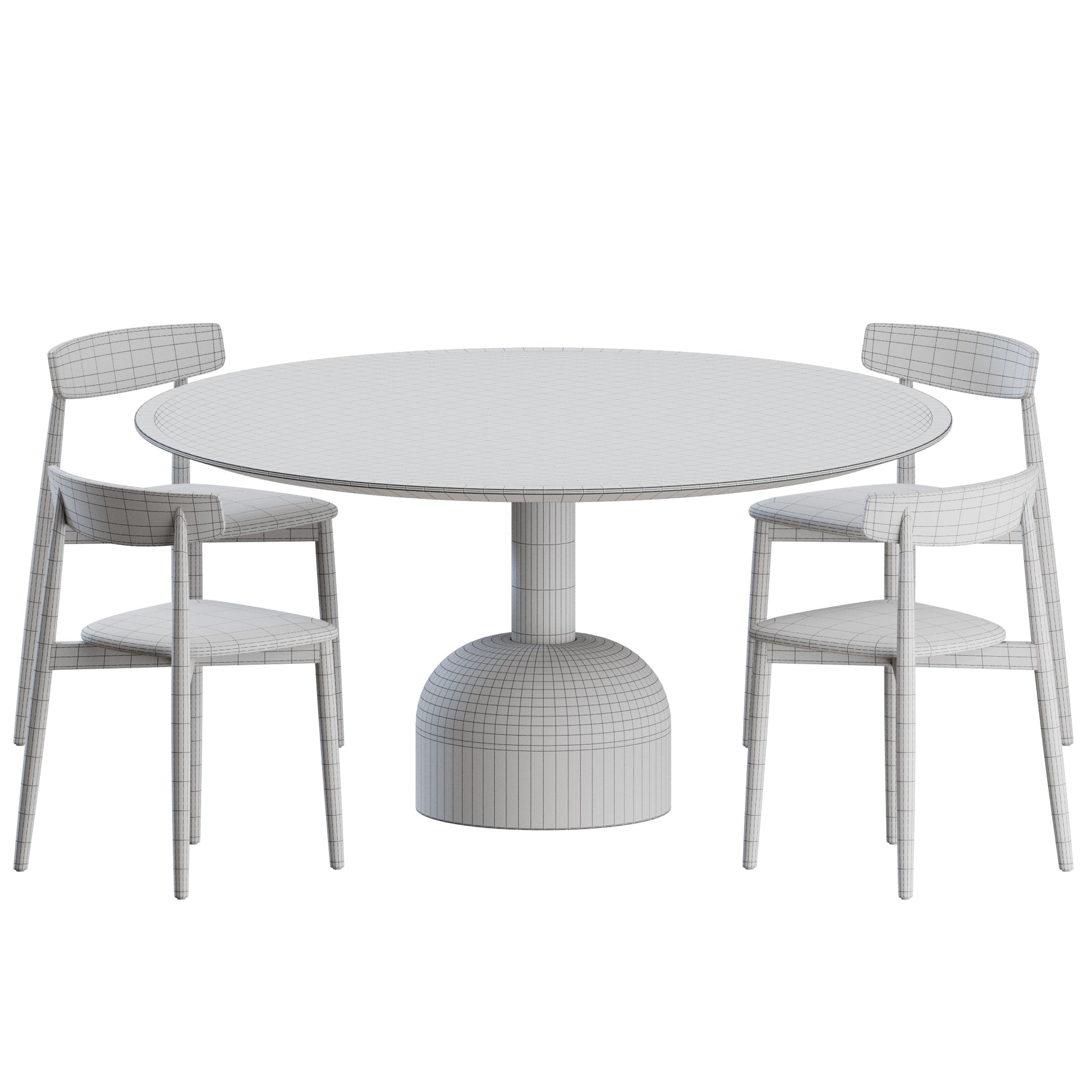 Claretta Chair Illo Table by Miniforms 3D Model