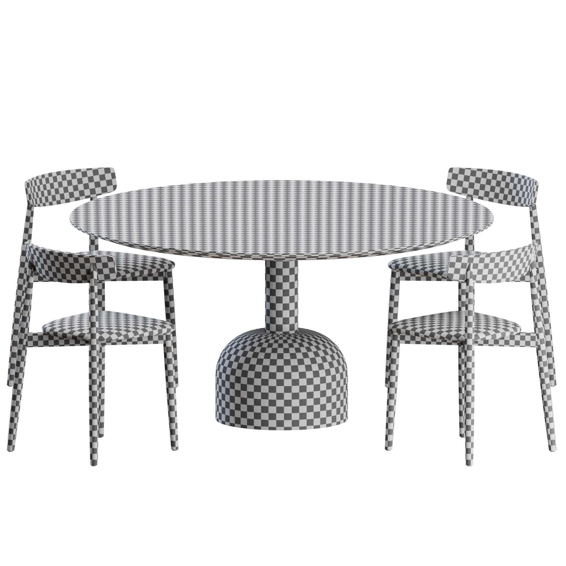 Claretta Chair Illo Table by Miniforms 3D Model