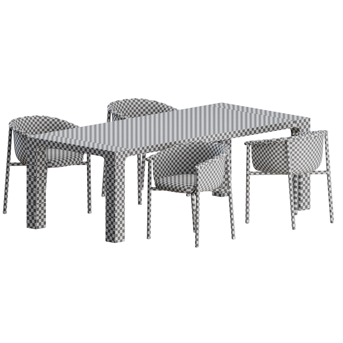 Cleo Chair Petra Table by Fendi Casa 3D Model
