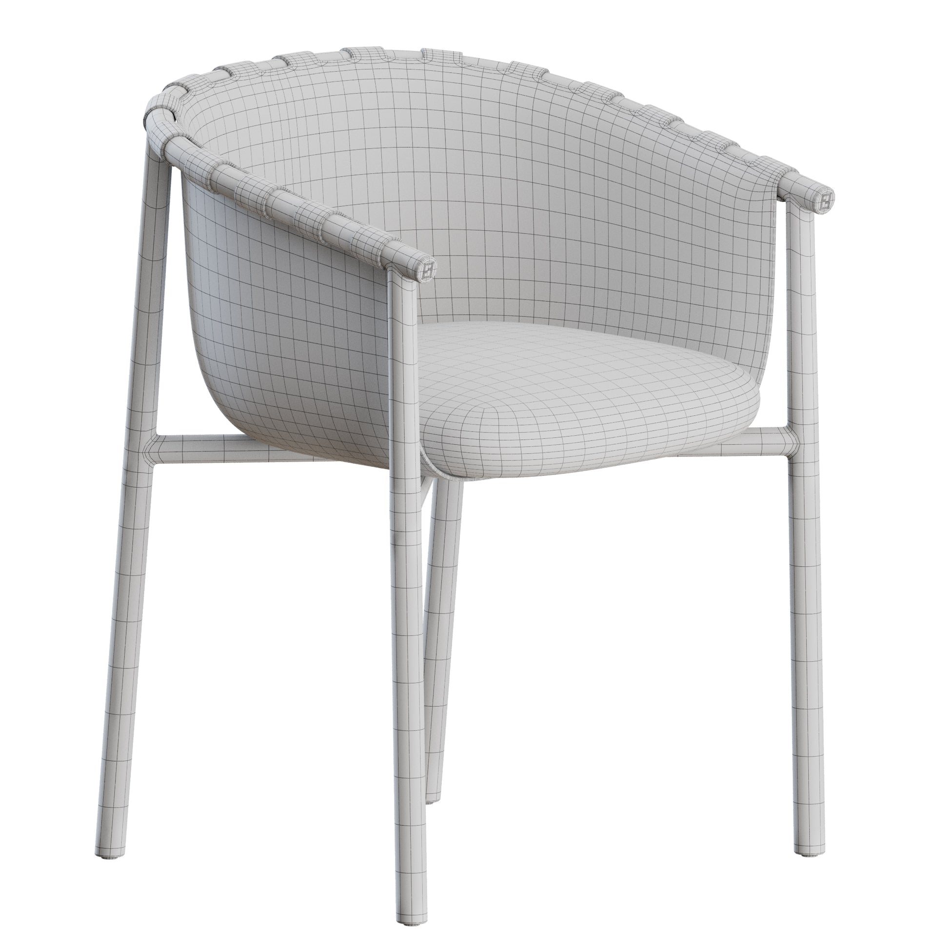 Cleo Dining Chair by Fendi Casa 3D Model