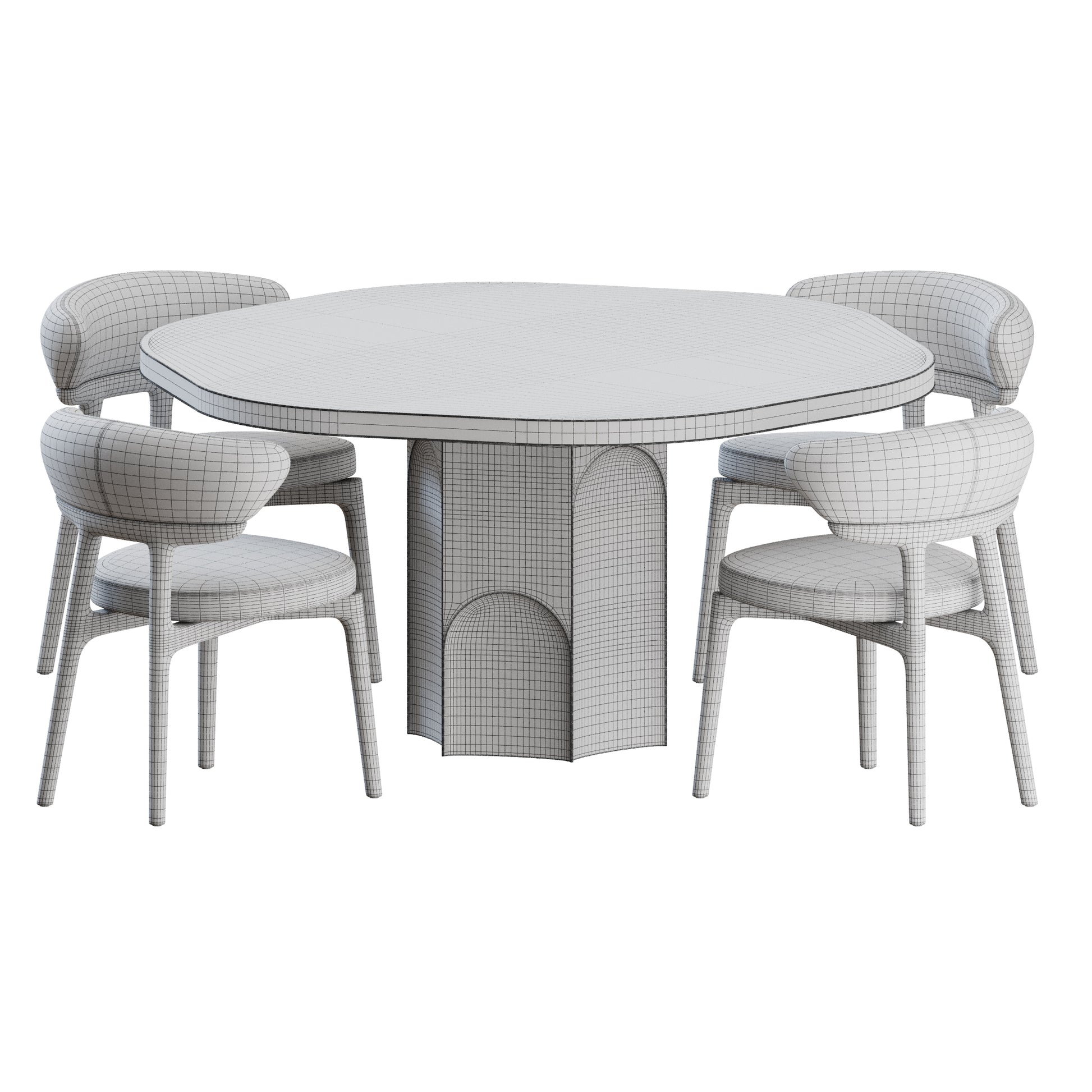 Clotilde Chair Grace Table by Baxter 3D Model
