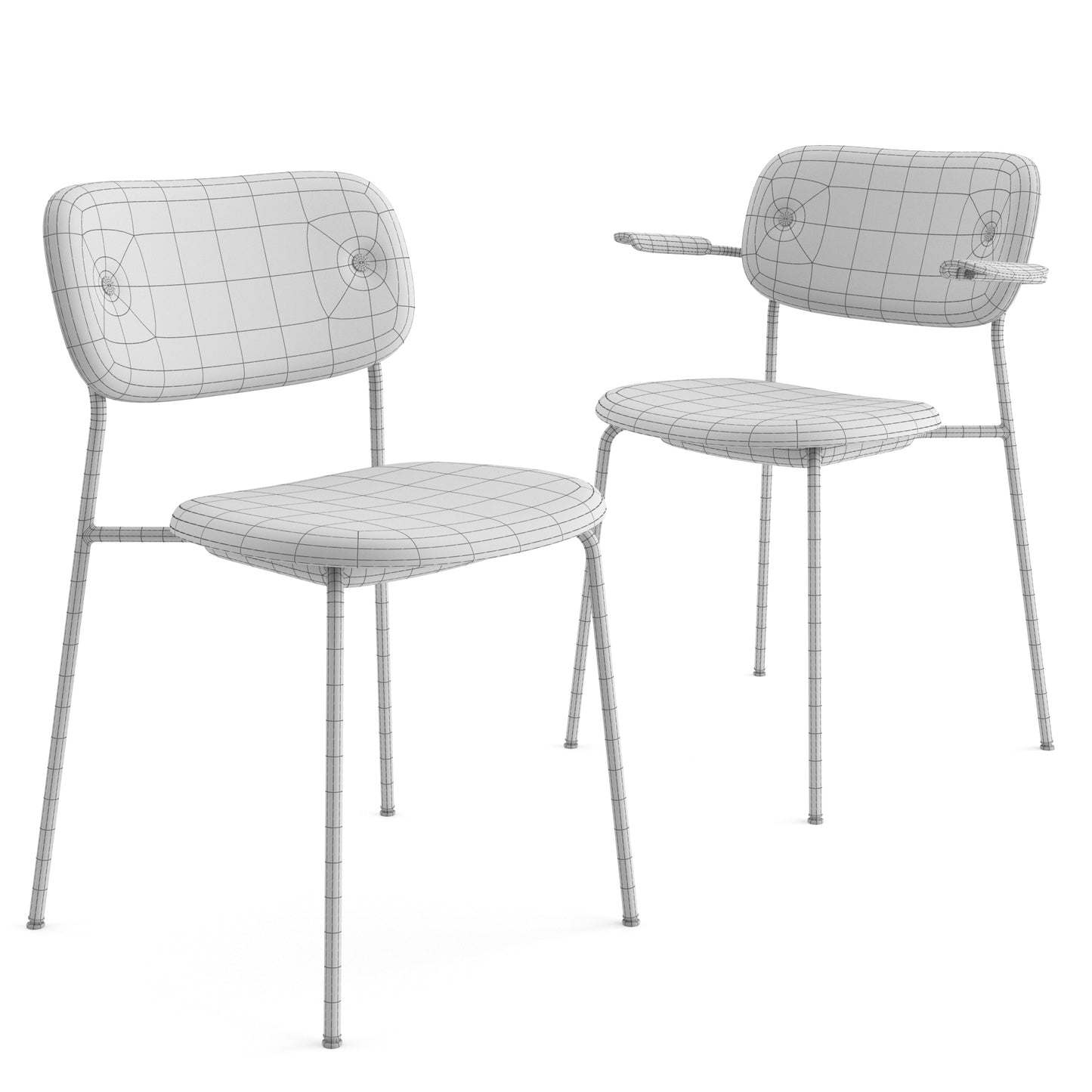 Co Chair Fully Upholstered Black By Audo Copenhagen 3D Model