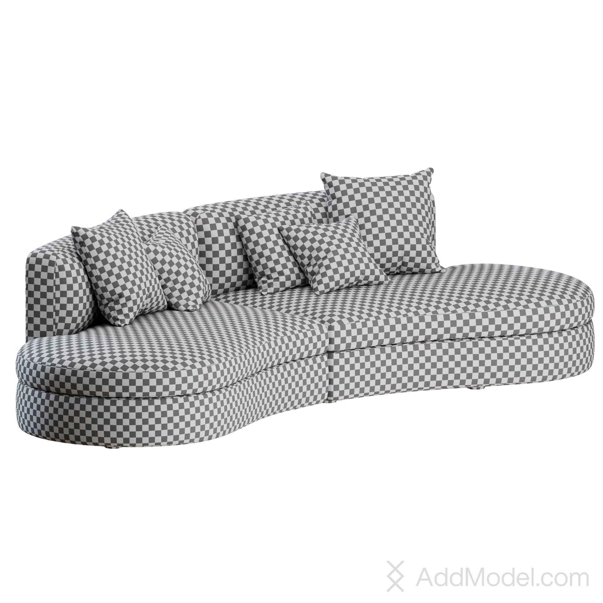 Coda Curved Sofa By Newworks 3D Model