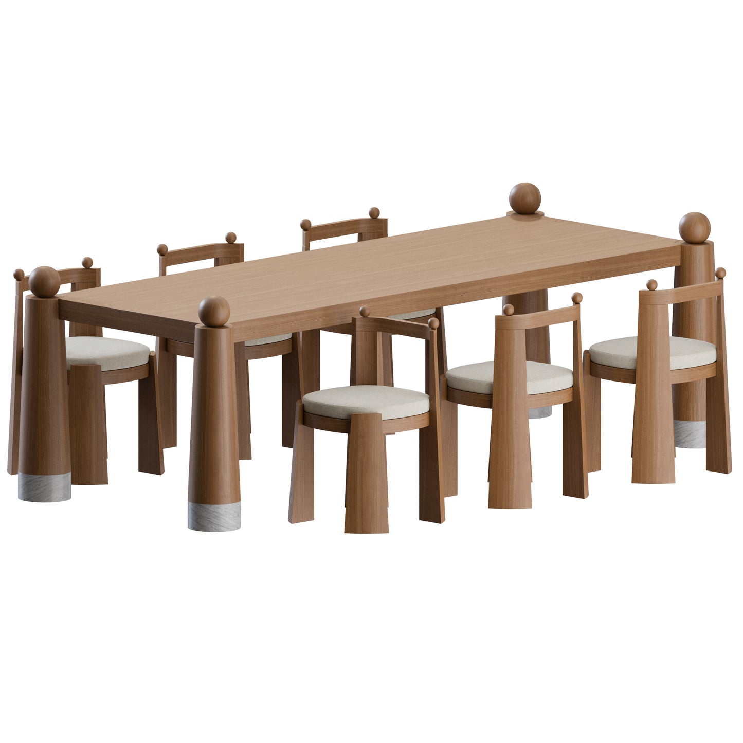 Collection 1976 Dining Set by Nouveau Standard 3D Model