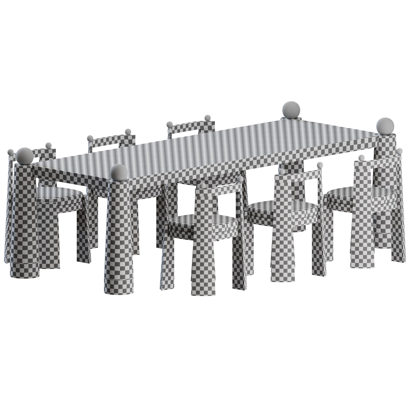 Collection 1976 Dining Set by Nouveau Standard 3D Model