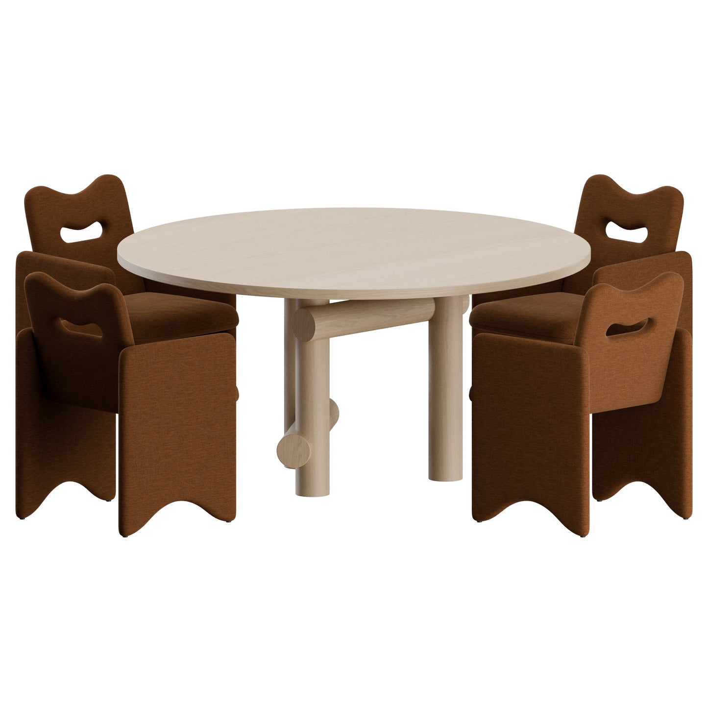 Court Chair Kenny Table by Egg Collective 3D Model