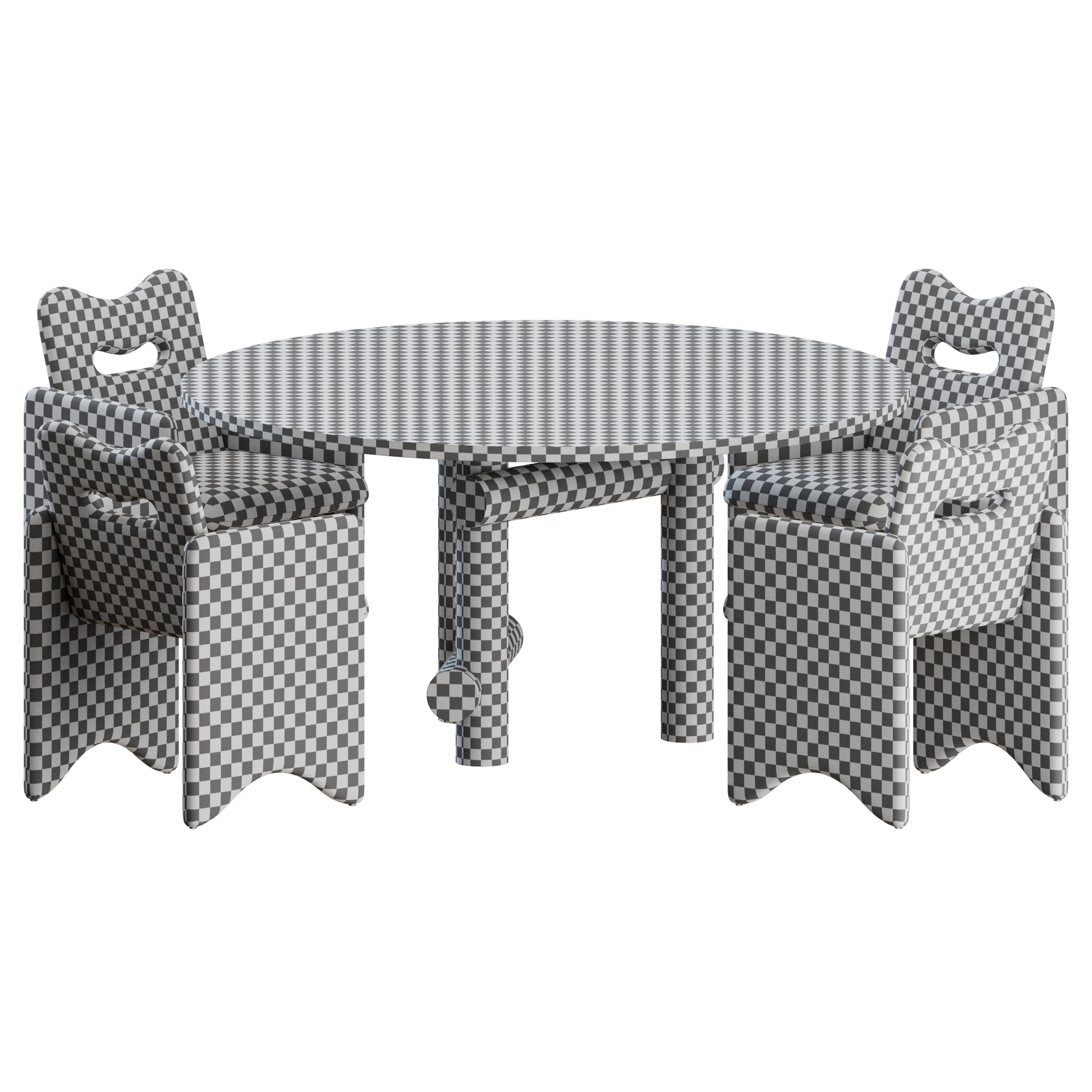 Court Chair Kenny Table by Egg Collective 3D Model