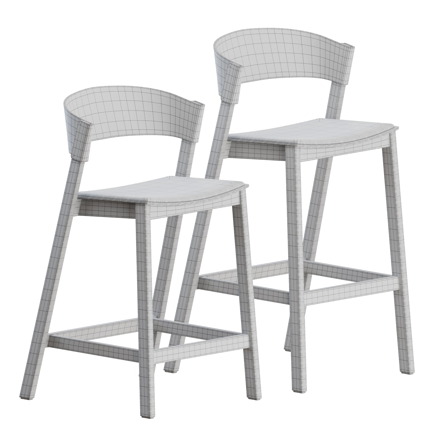 Cover Counter Stools By Muuto 3D Model