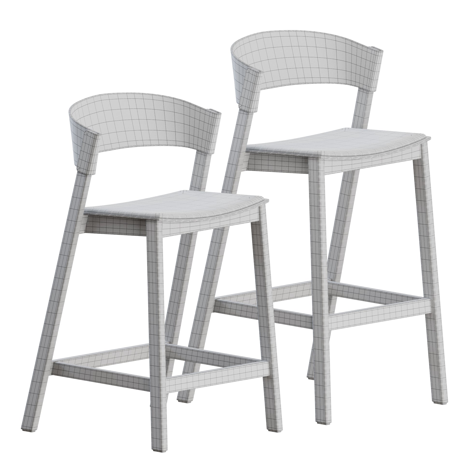 Cover Counter Stools By Muuto 3D Model