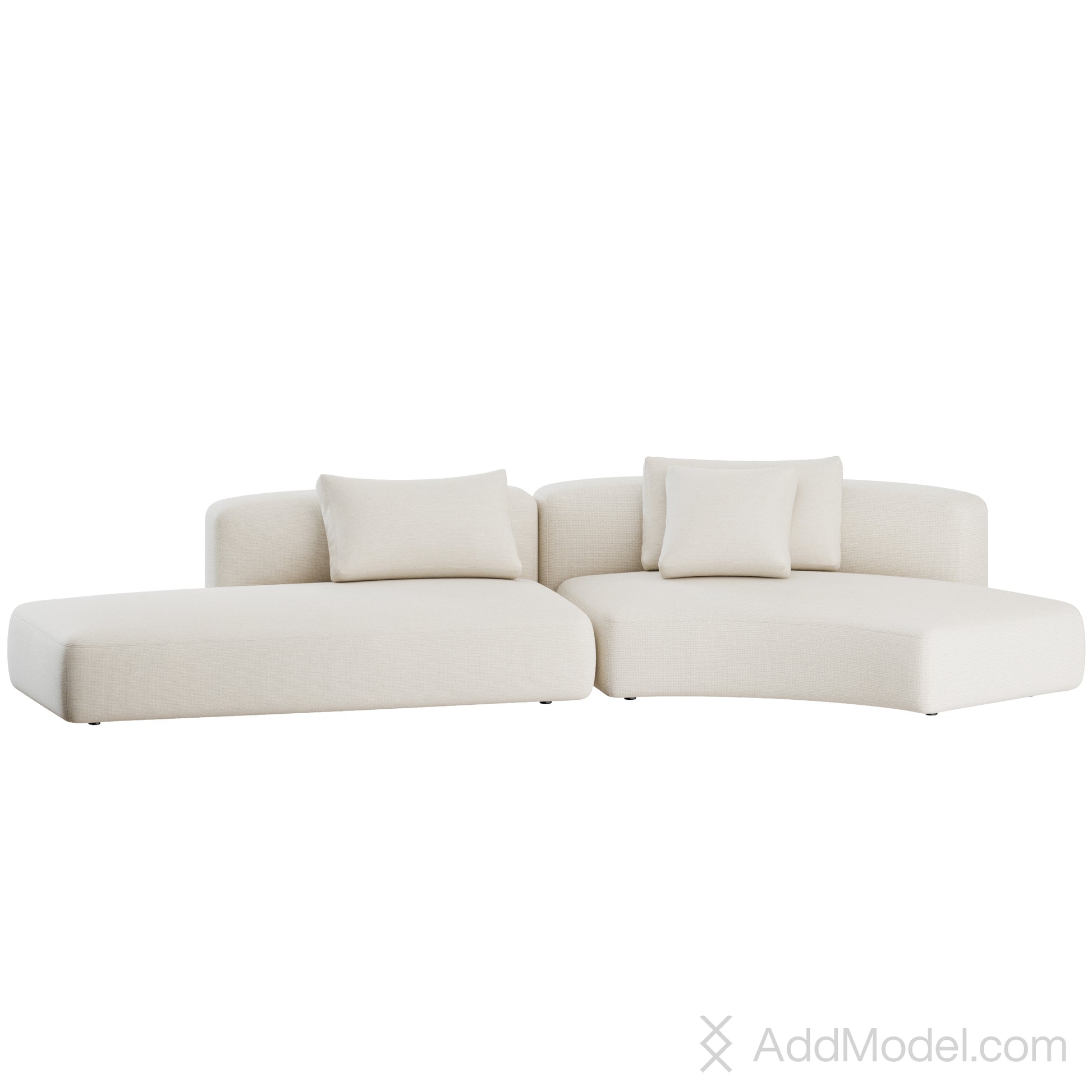 Cozy Curve Straight By MDF Italia 3D Model