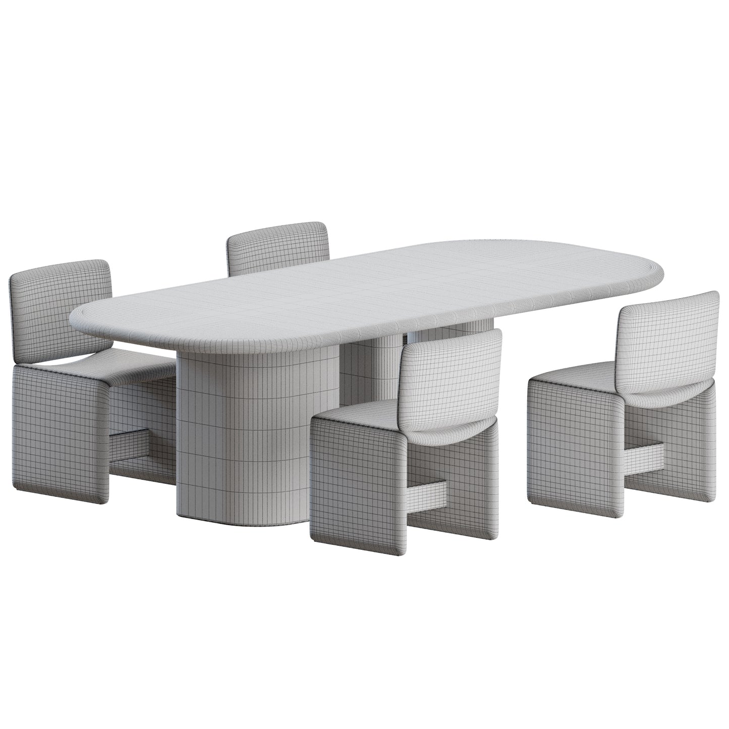 Cubola Chair Bonbon Table by Miniforms 3D Model