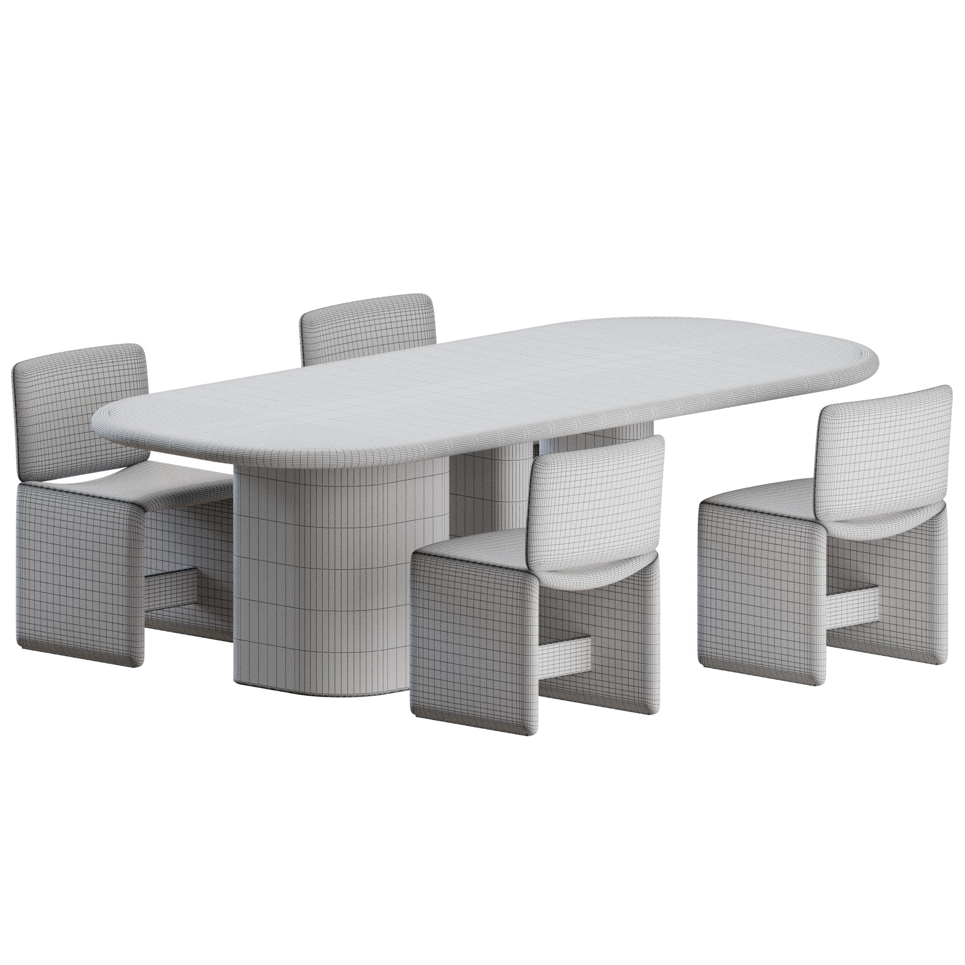 Cubola Chair Bonbon Table by Miniforms 3D Model