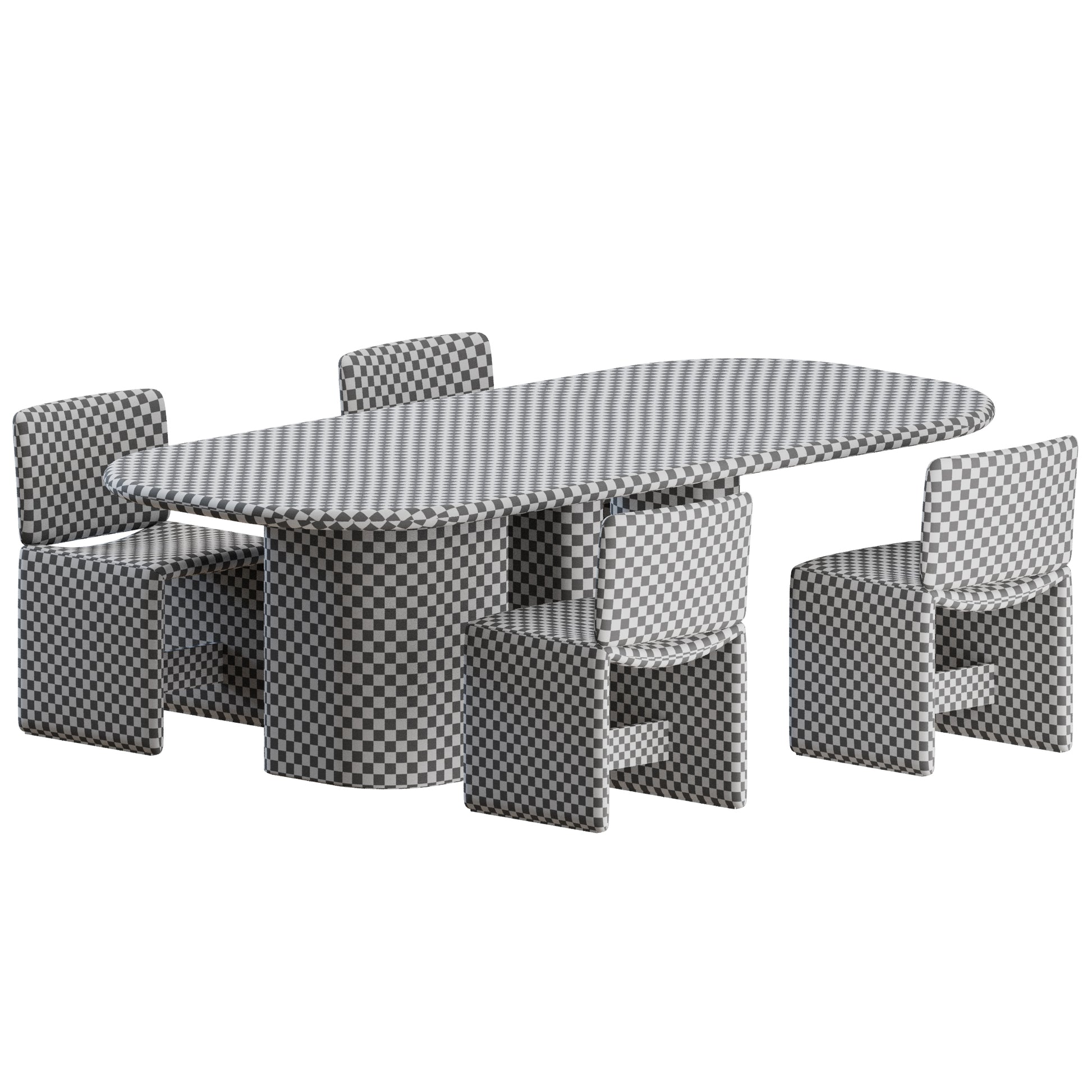 Cubola Chair Bonbon Table by Miniforms 3D Model