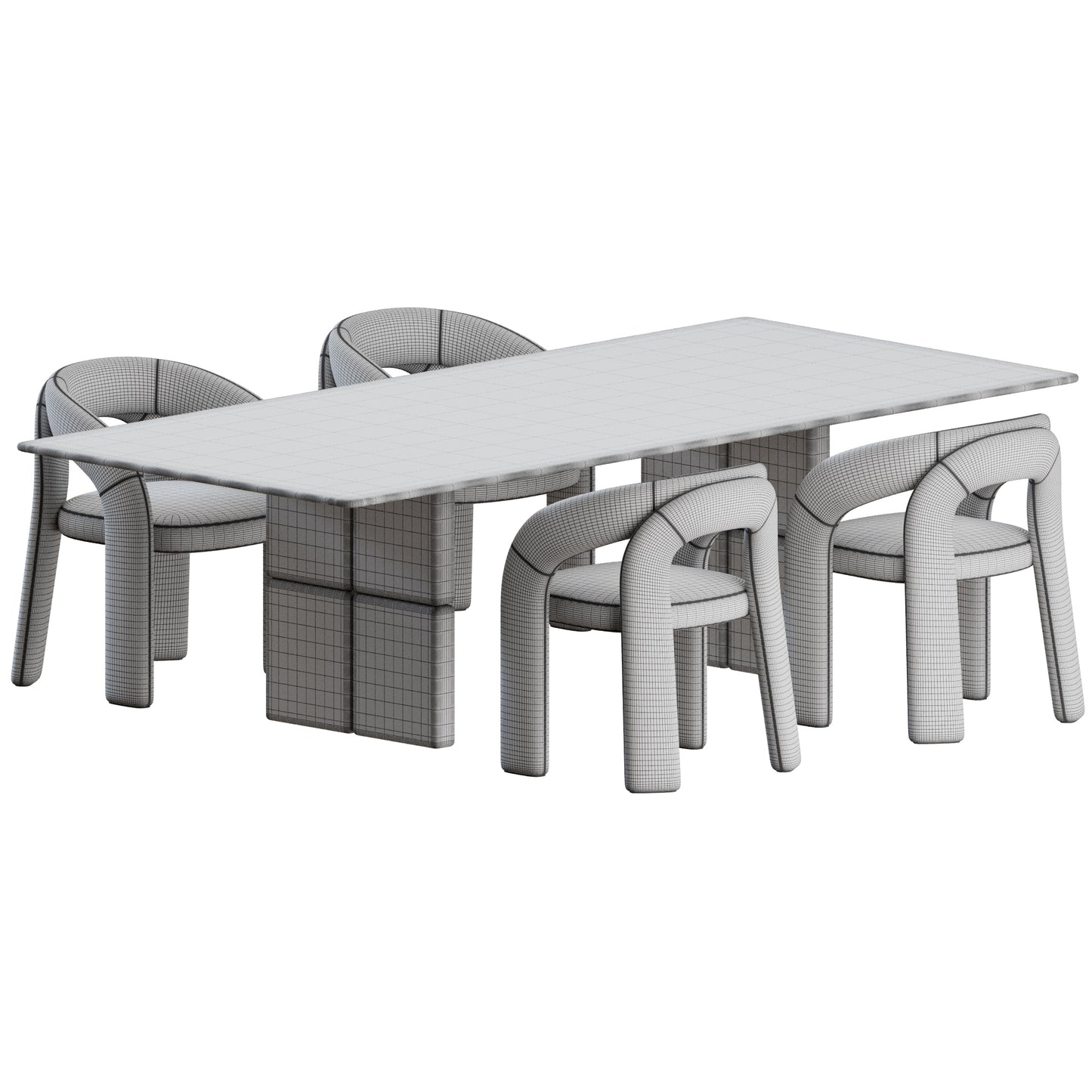 Dada Chair Barrio Table by Giulio Marelli 3D Model