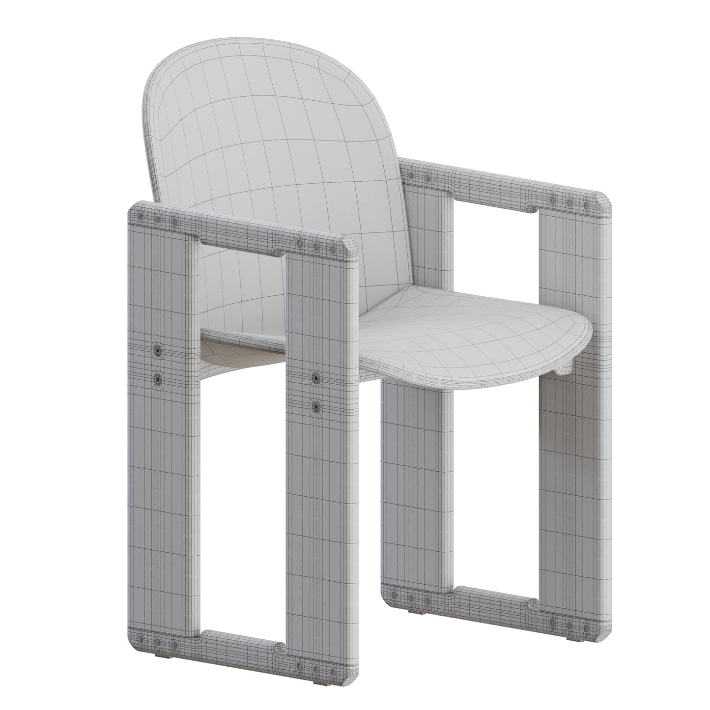 Dialogo Chair With Arm by Tobia Scarpa 3D Model