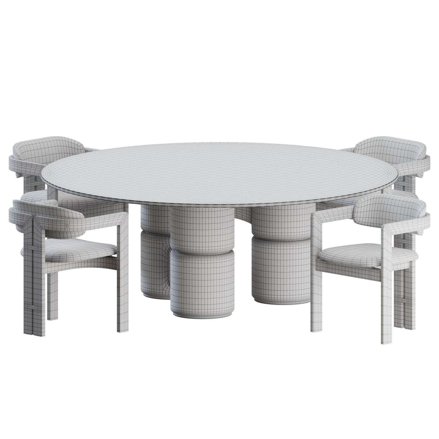 Dining Set by Gallotti Radice 3D Model