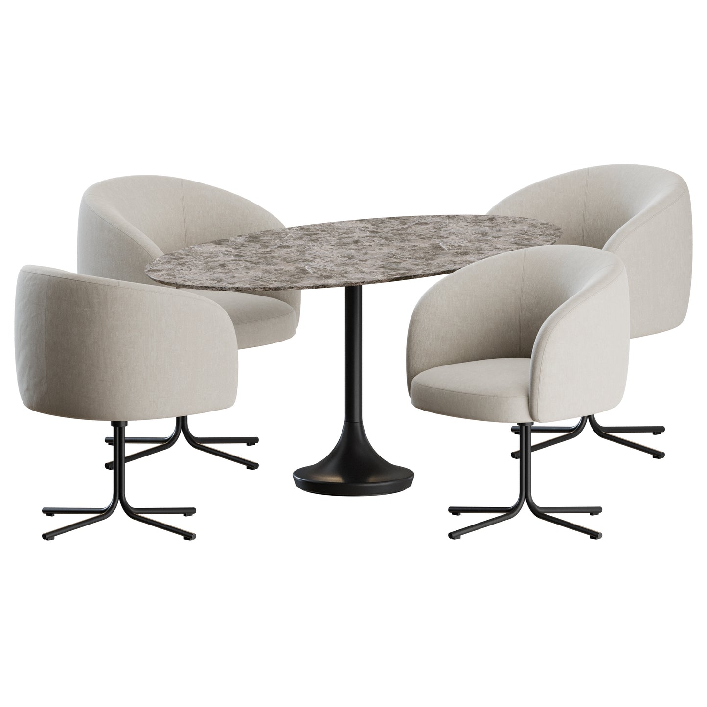 Dining Set by Olivo 3D Model