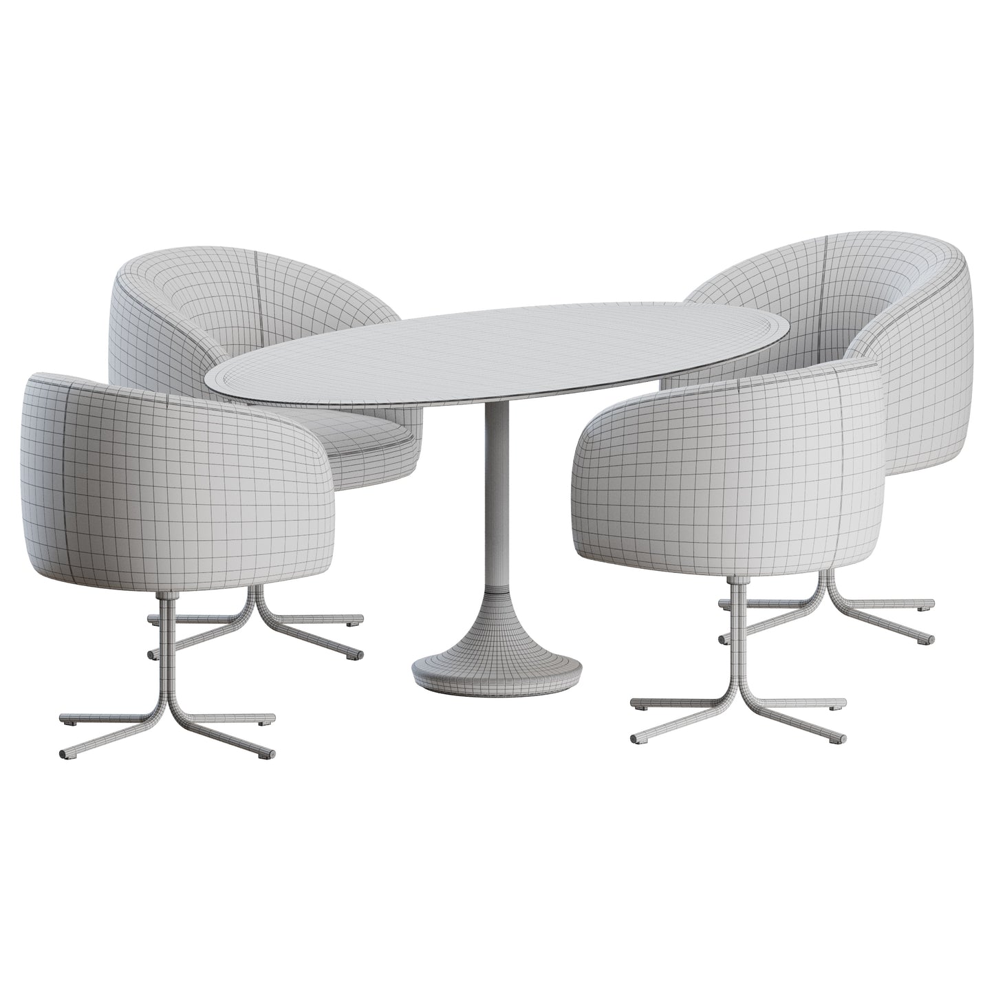 Dining Set by Olivo 3D Model