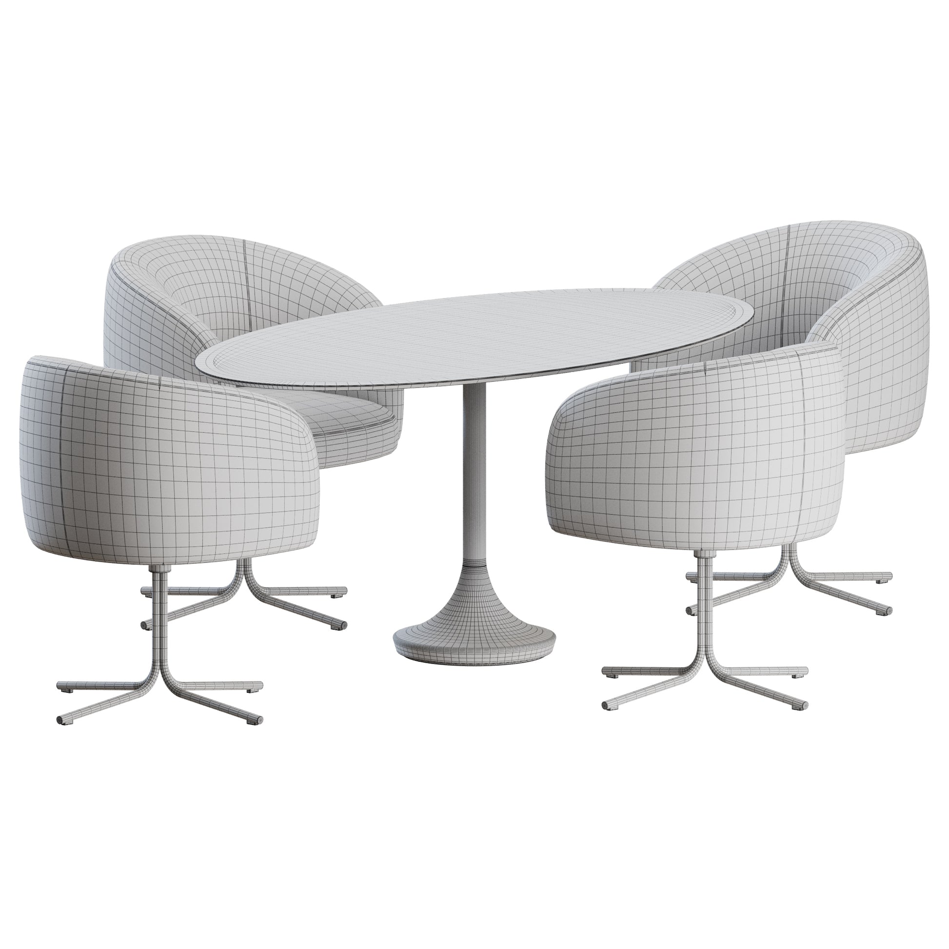 Dining Set by Olivo 3D Model
