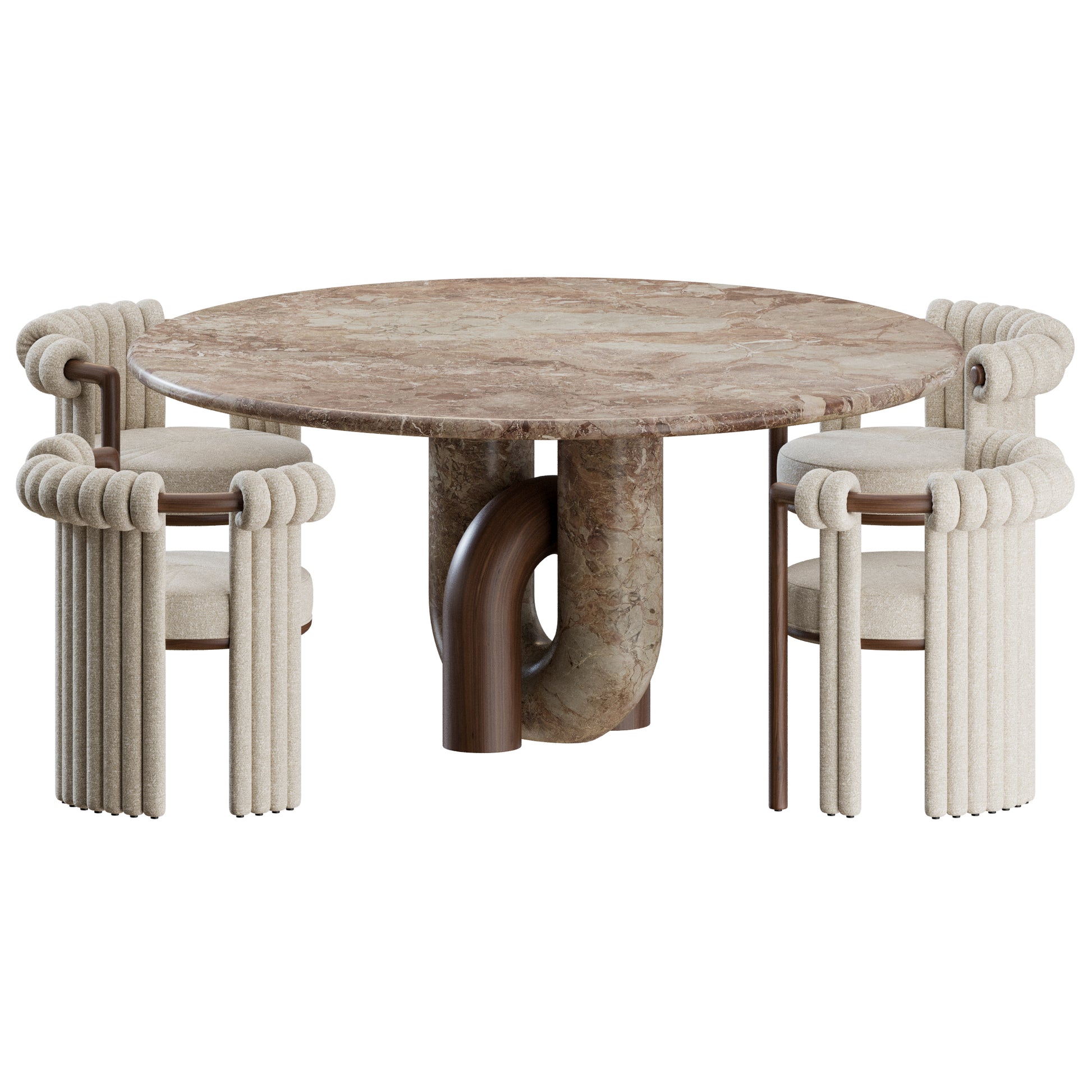 Dome Chair Luna Table by Evolution21 3D Model