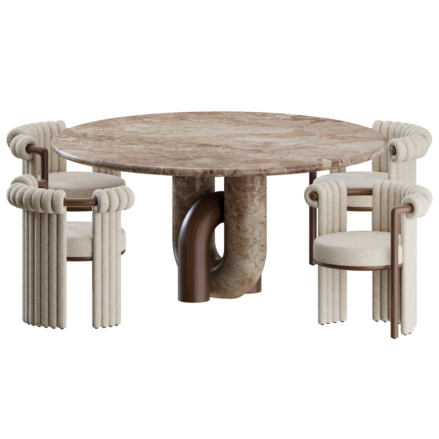Dome Chair Luna Table by Evolution21 3D Model