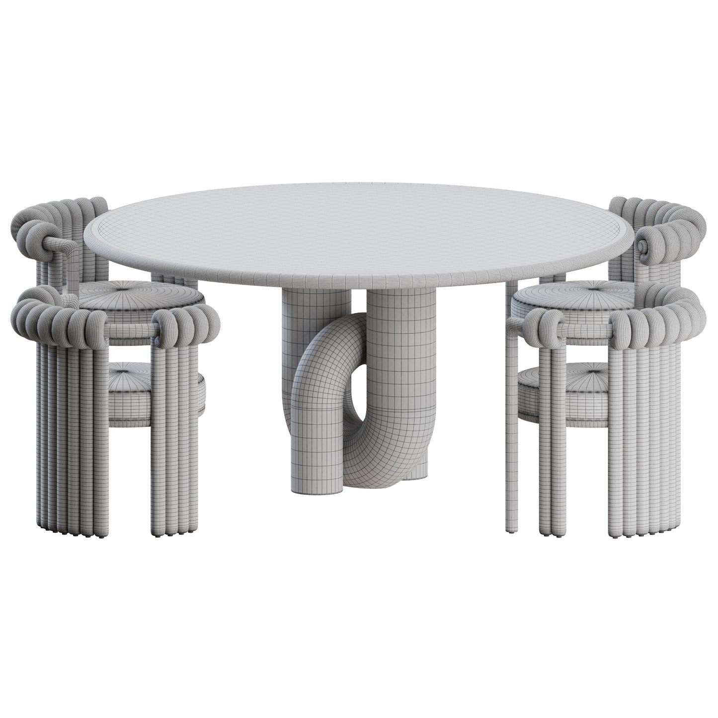 Dome Chair Luna Table by Evolution21 3D Model