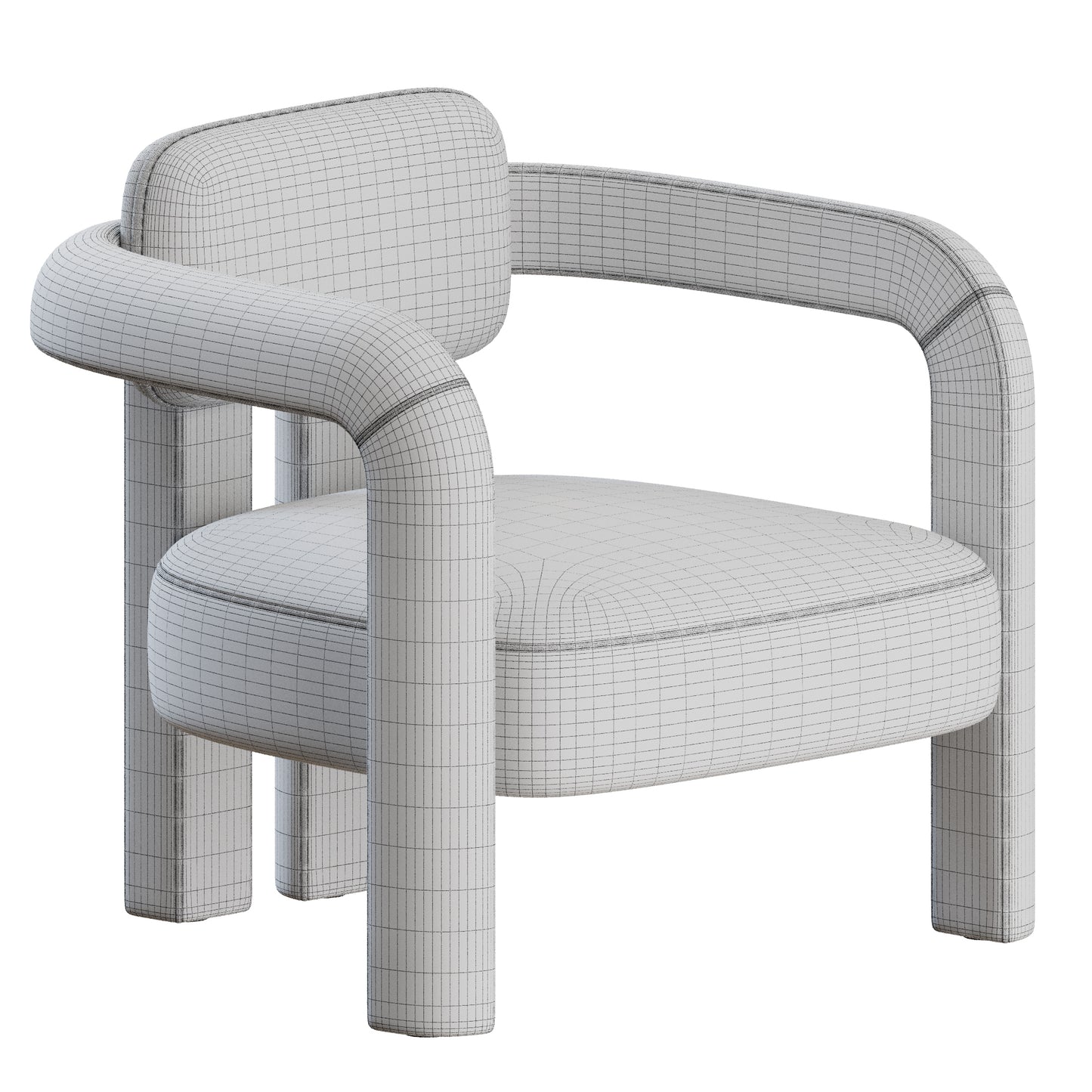 Double Arch Armchair by Insidherland 3D Model