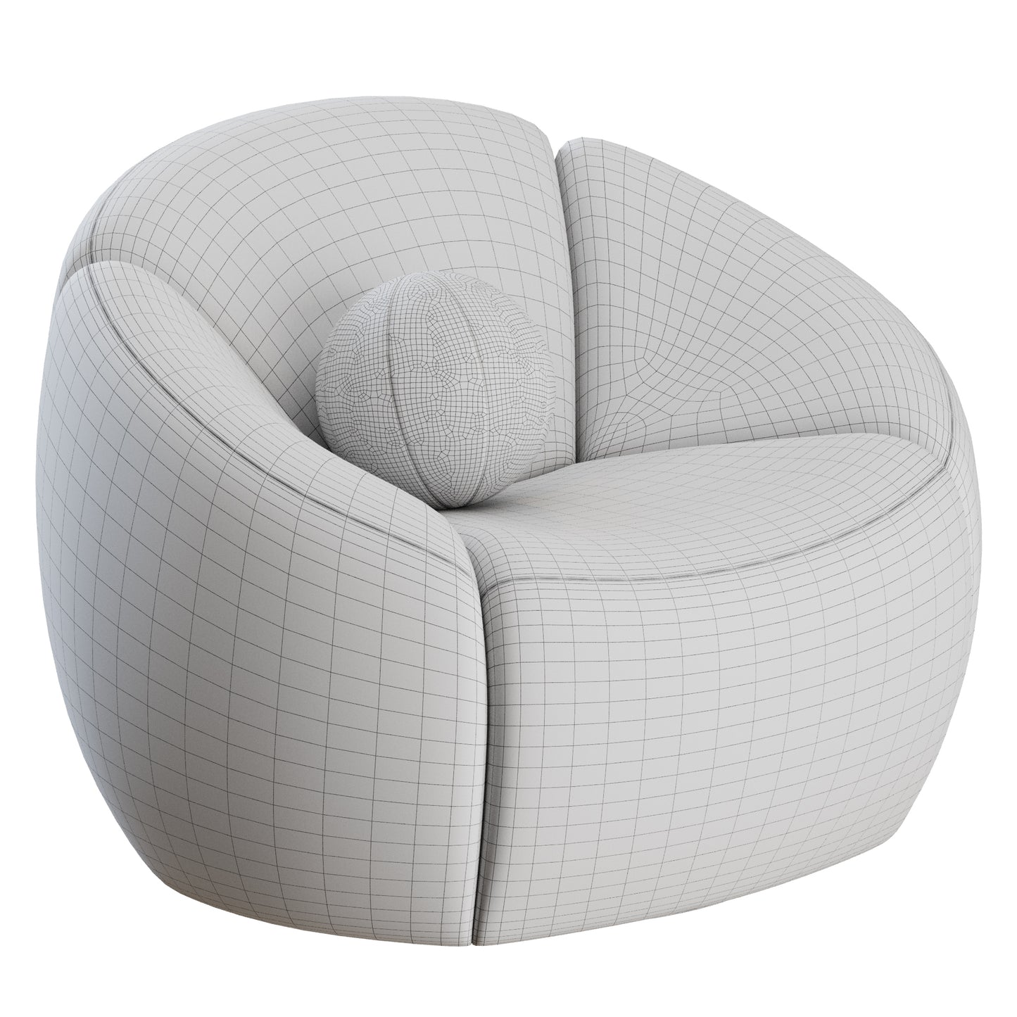 Dune Armchair by Daniel Boddam 3D Model