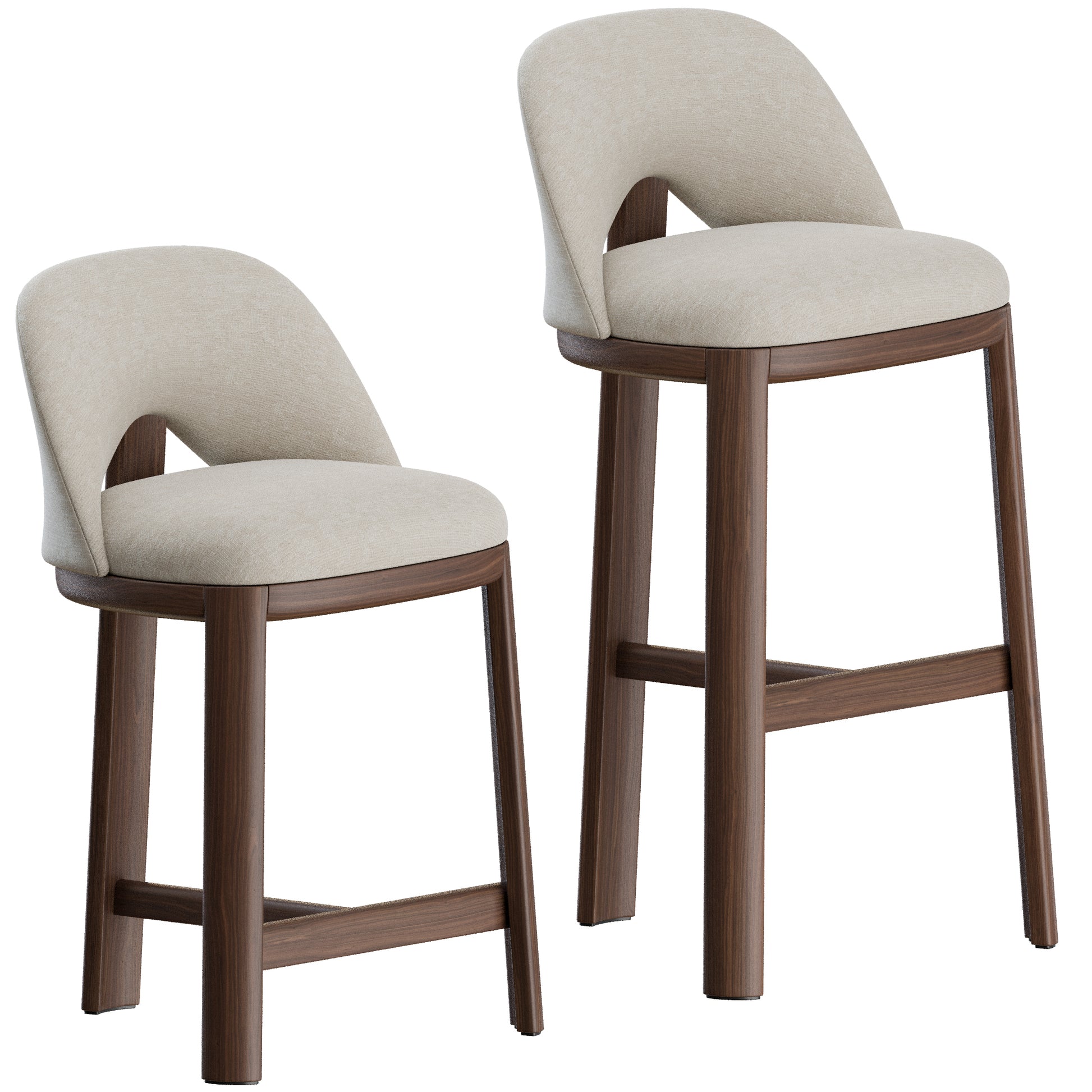 Dune Counter and Stool by Pierre Frey 3D Model