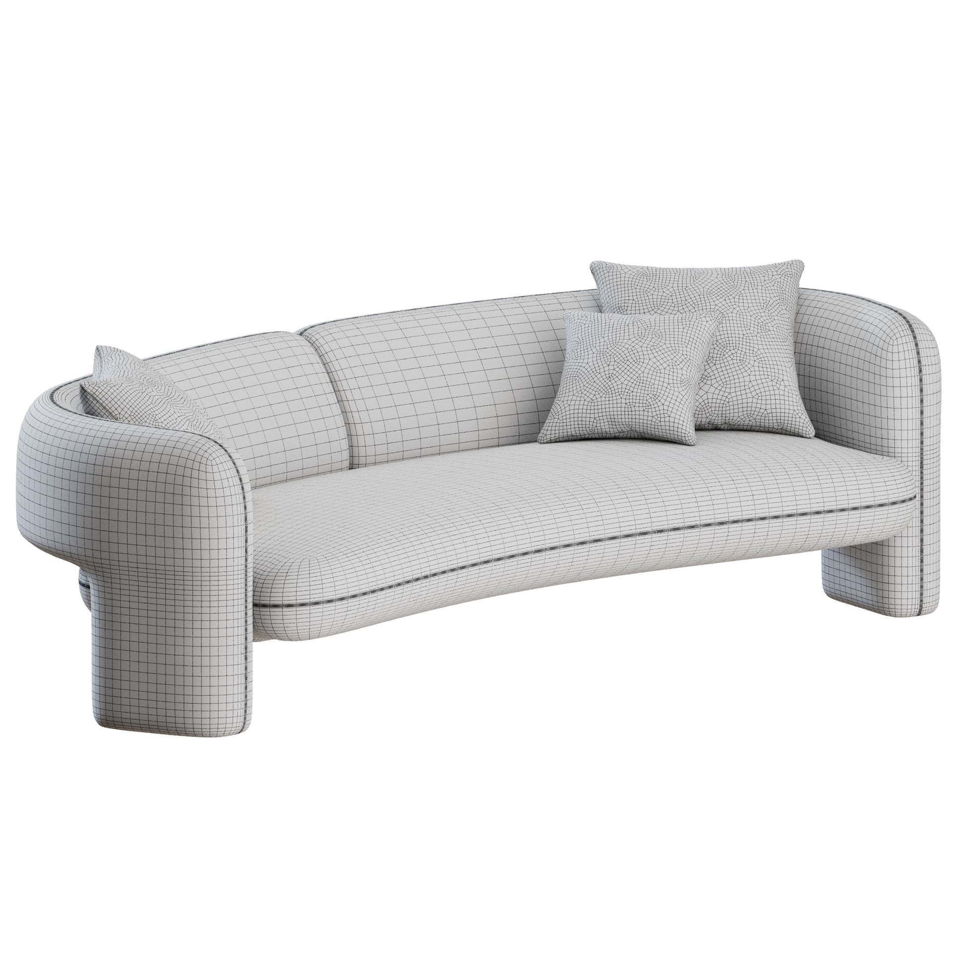 Emma Curved Sofa by Giulio Marelli 3D Model