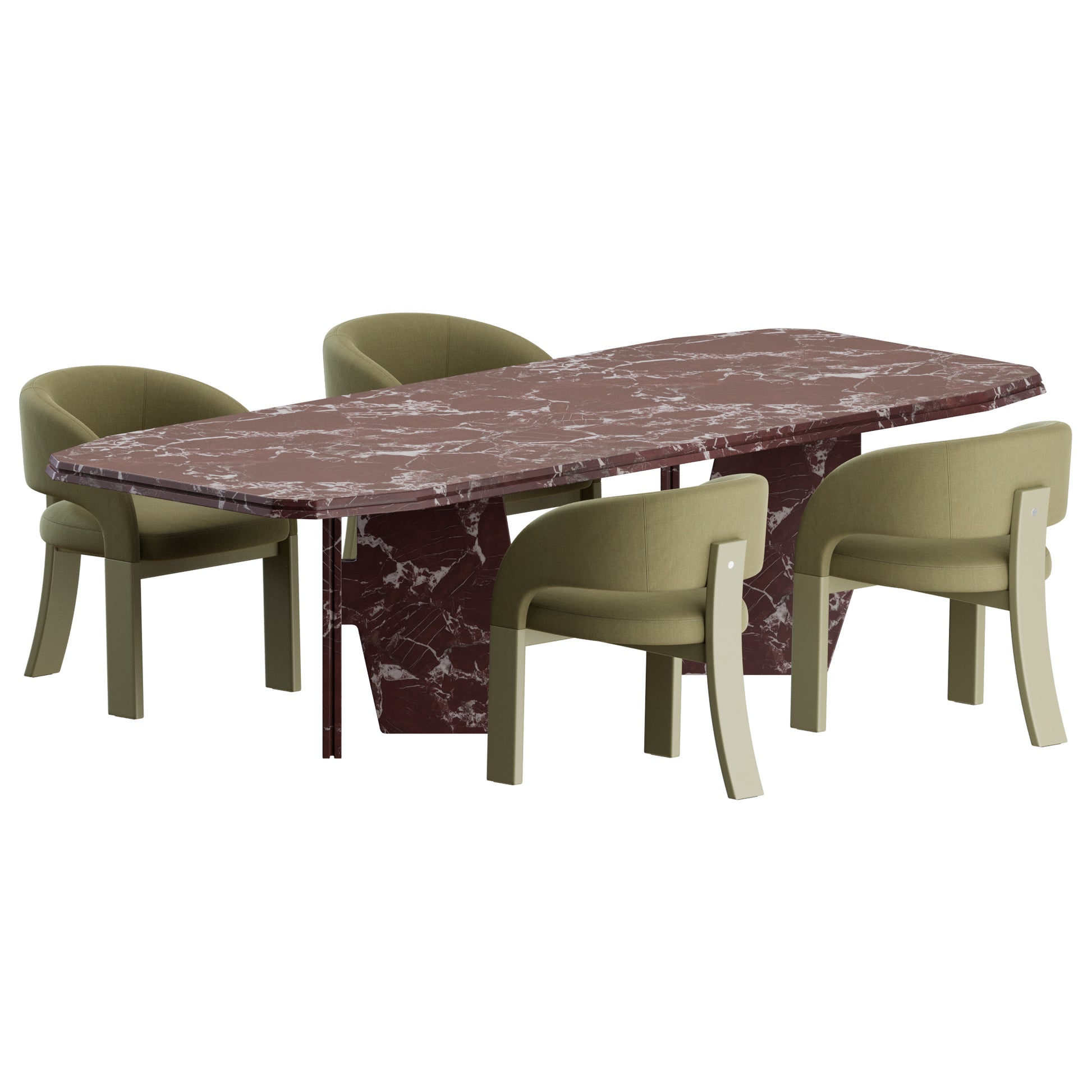 Fosca Chair Kumo Table by Frigerio 3D Model