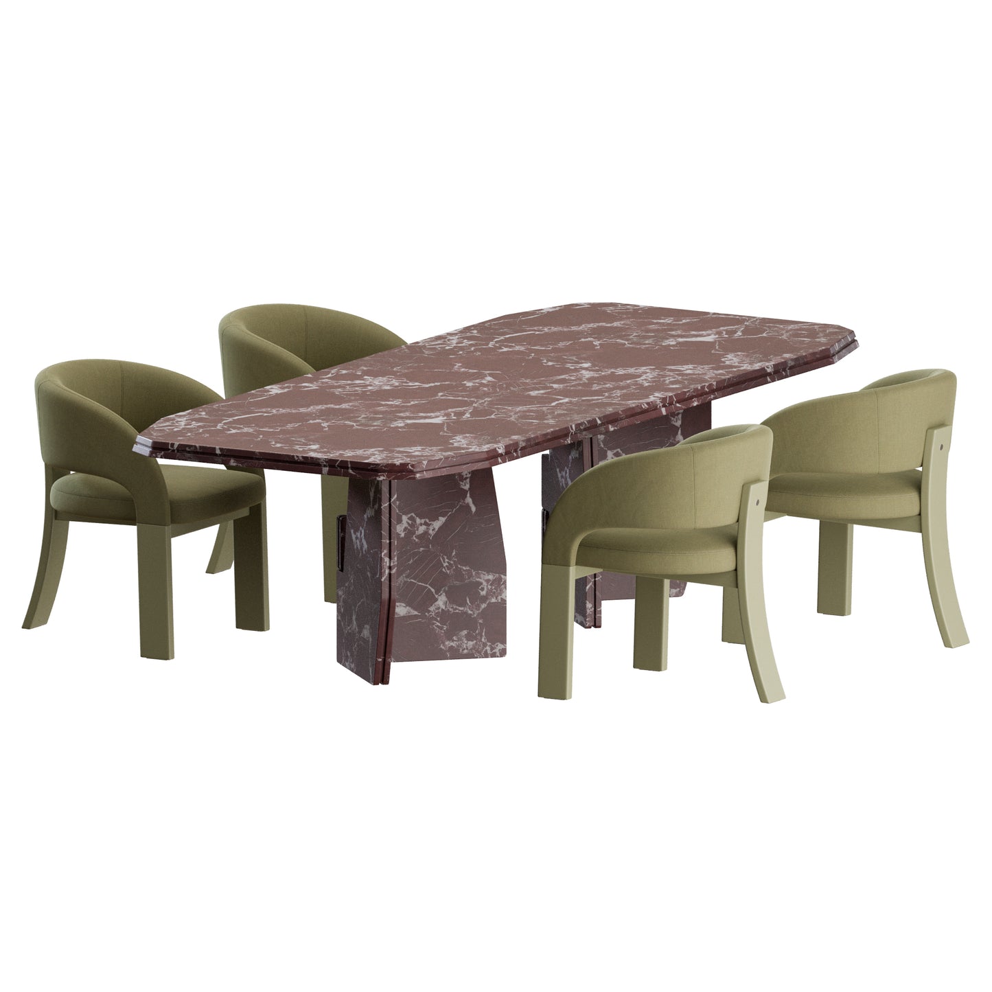 Fosca Chair Kumo Table by Frigerio 3D Model