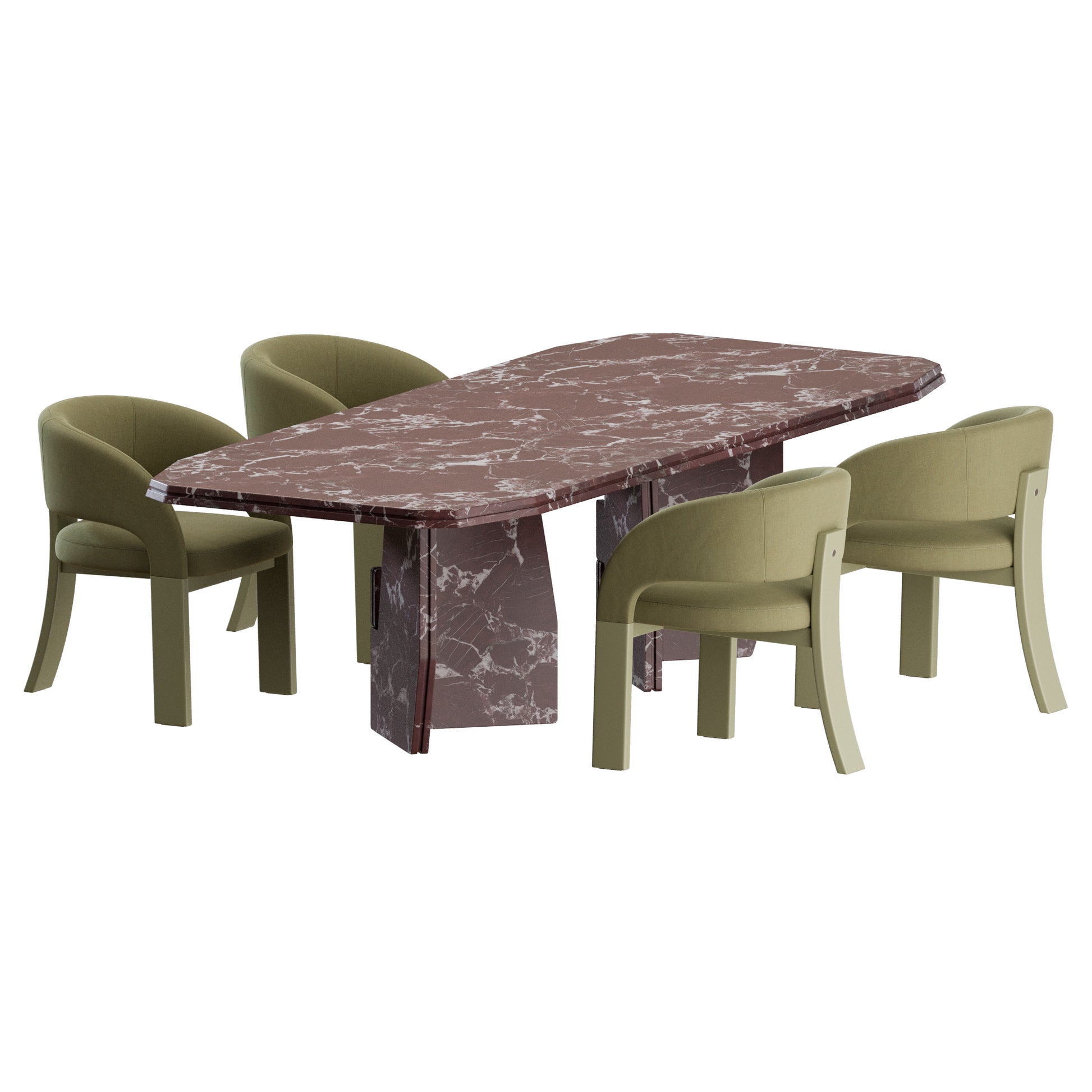 Fosca Chair Kumo Table by Frigerio 3D Model