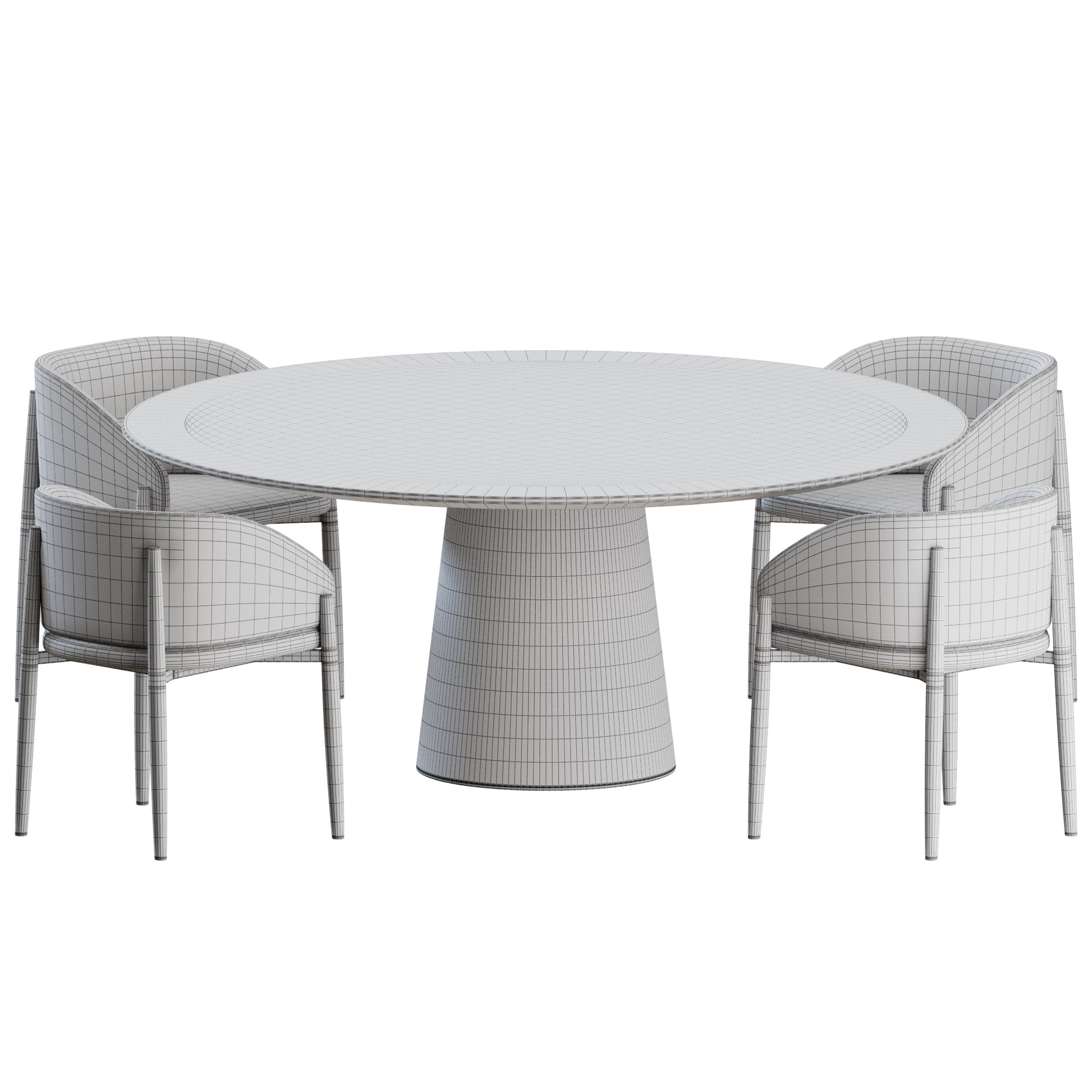 Frank Chair Materic Table by Porro 3D Model